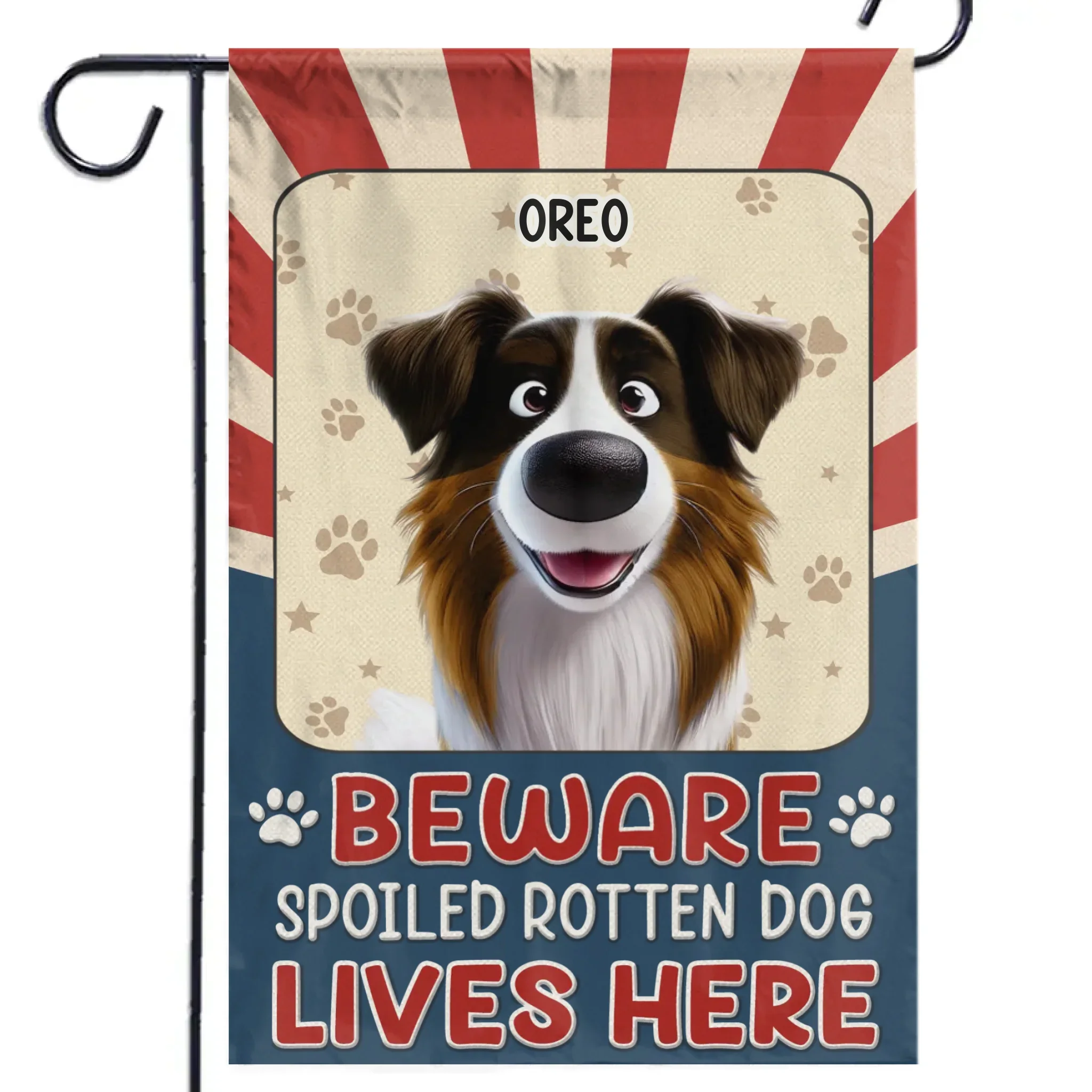 Custom Flag - Personalized Birthday Gifts For Dog Lovers, Dog Dad And Mom - Home Of Happy Spoiled Dogs - Image 2