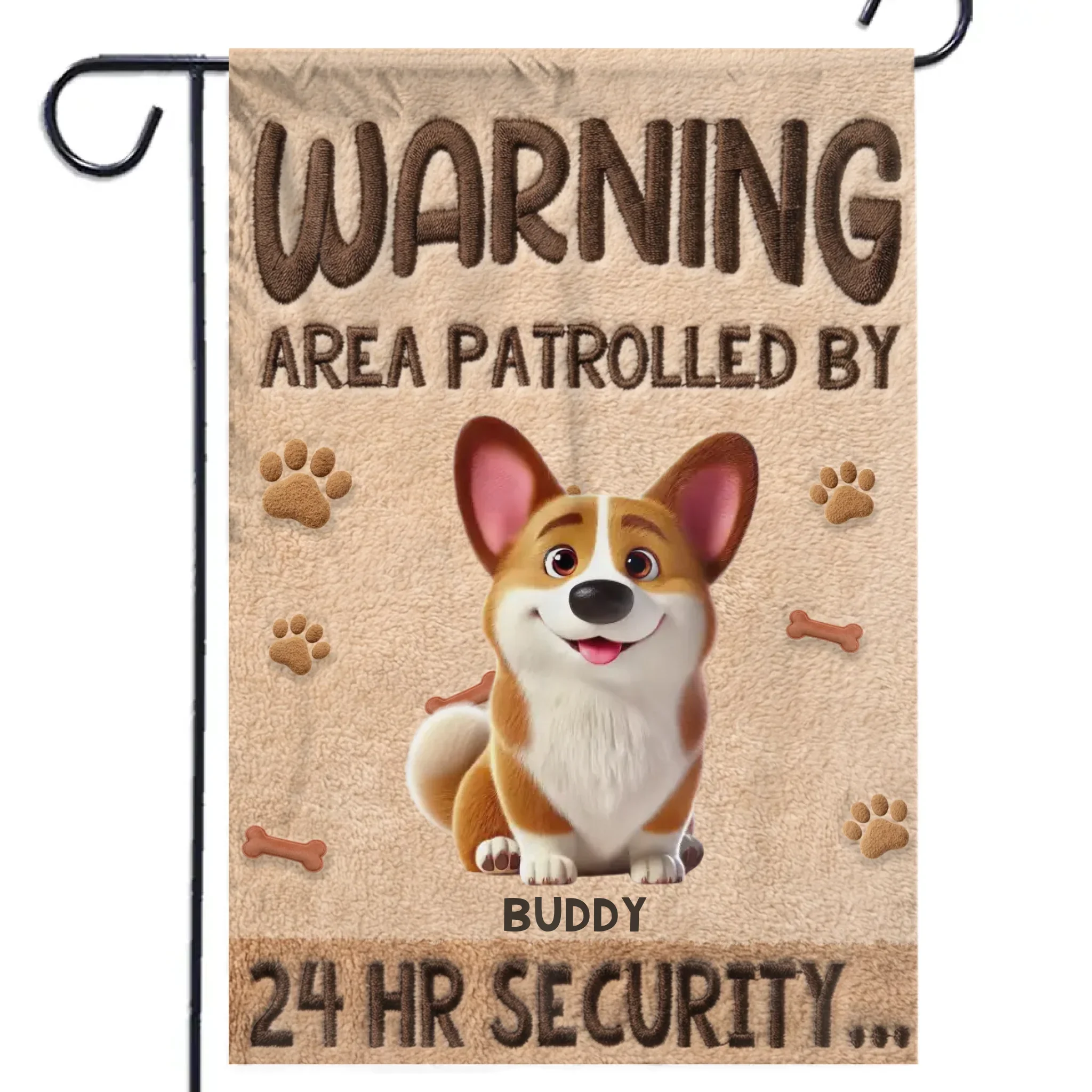 Custom Flag - Personalized Birthday Gifts For Dog Lovers, Dog Dad And Mom - Security Provided By Dogs - Image 2