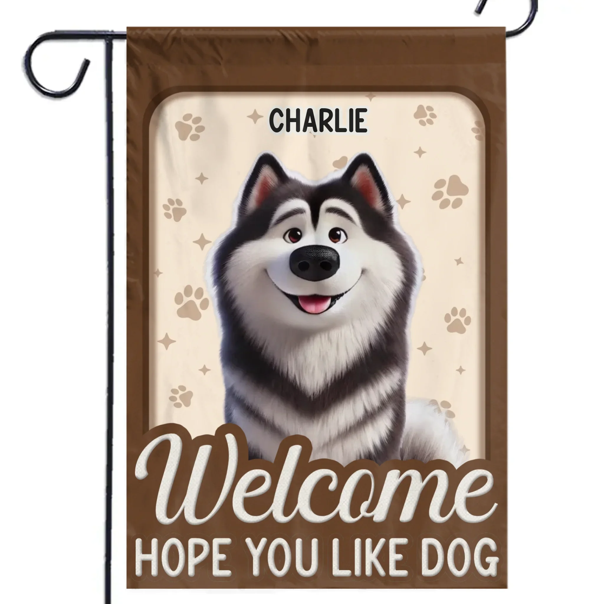 Custom Flag - Personalized Birthday Gifts For Dog Lovers, Dog Dad And Mom - Welcome To Our Dog Home - Image 2