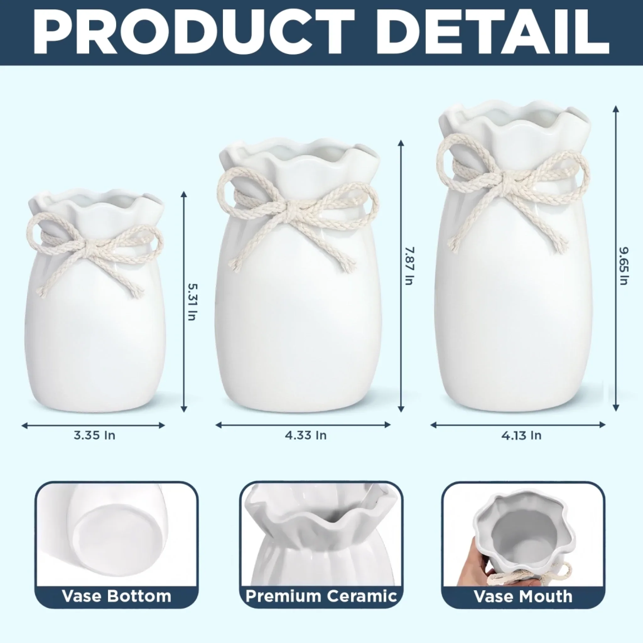 Custom Flower Vase With Ribbon - Personalized Mother's Day Birthday Gifts For Daughter, Daughter-In-Law - You Are Truly Loved - Image 5