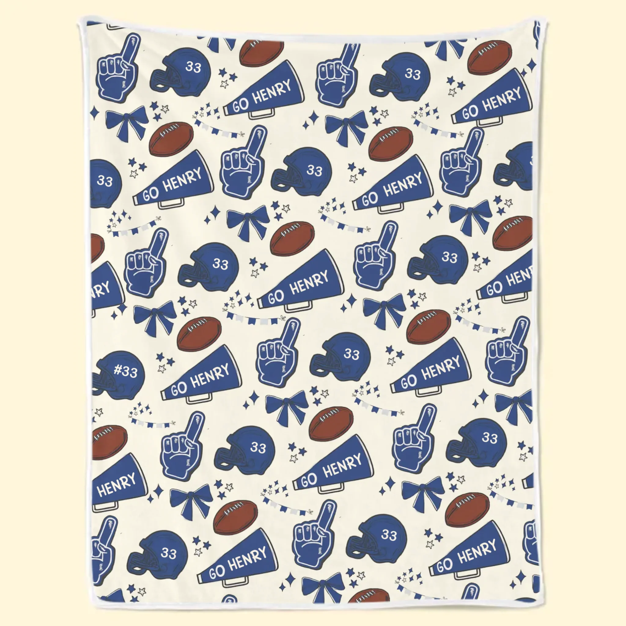 Custom Football Blanket - Personalized Gift For Birthday, Football Football Lovers, NFL Fans, Sport Lovers, Senior Graduation Gift - Proud Football Family - Image 8