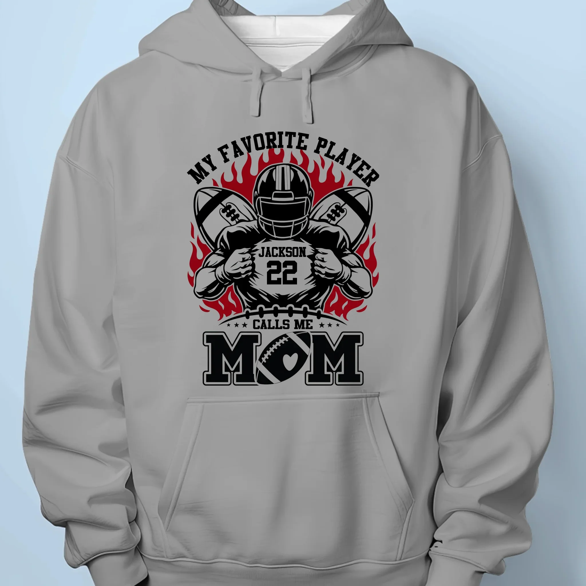 Custom Football Senior Mom T-shirt, Hoodie - Personalized Birthday Football Gifts For Mom, American Football Players, Football Lovers, NFL Fans - Heart On The Field - Image 7