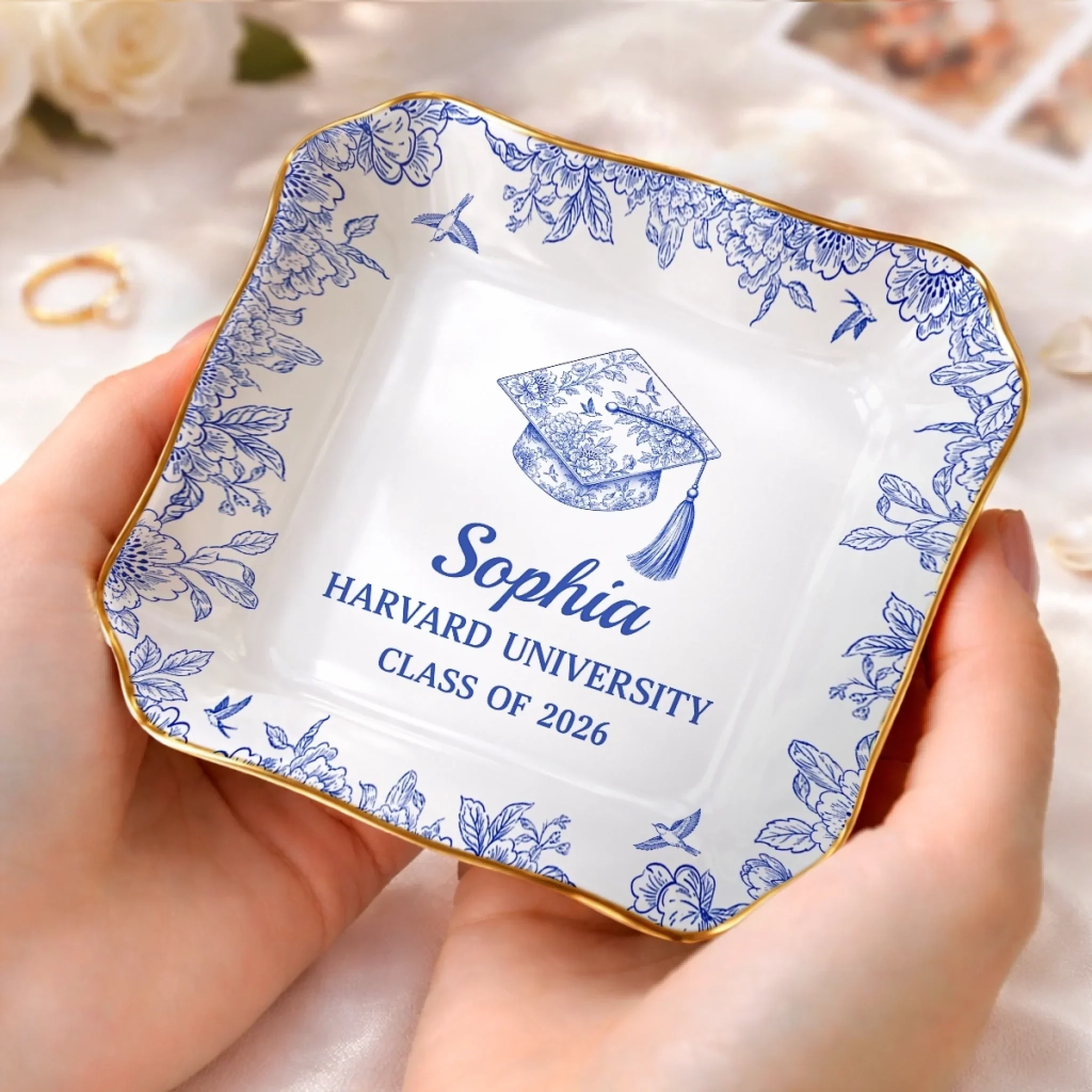 Custom Full-Print Jewelry Dish - Personalized Graduation Gift For Him, Her - A Milestone Worth Remembering - Image 3