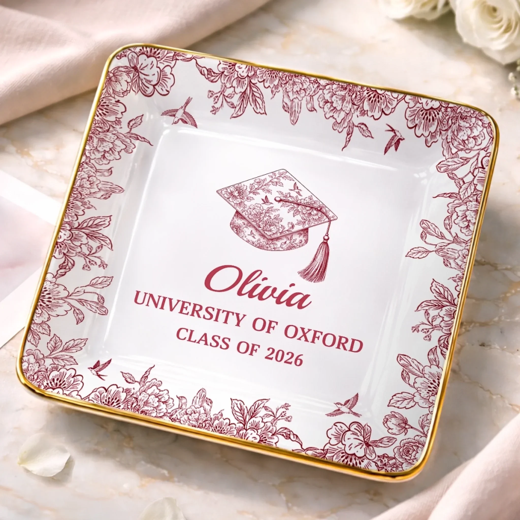 Custom Full-Print Jewelry Dish - Personalized Graduation Gift For Him, Her - A Milestone Worth Remembering - Image 6