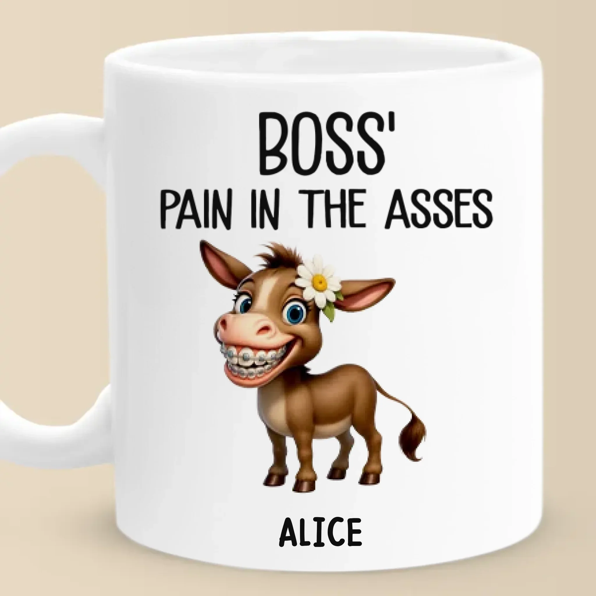 Custom Funny Boss Gift Mug - Personalized Birthday Gifts For Coworker, Work Bestie - Your Daily Dose Of Trouble - Image 2