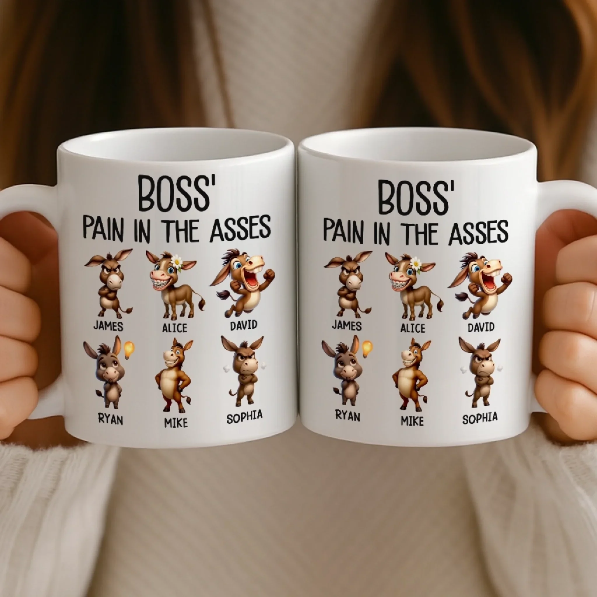 Custom Funny Boss Gift Mug - Personalized Birthday Gifts For Coworker, Work Bestie - Your Daily Dose Of Trouble - Image 4