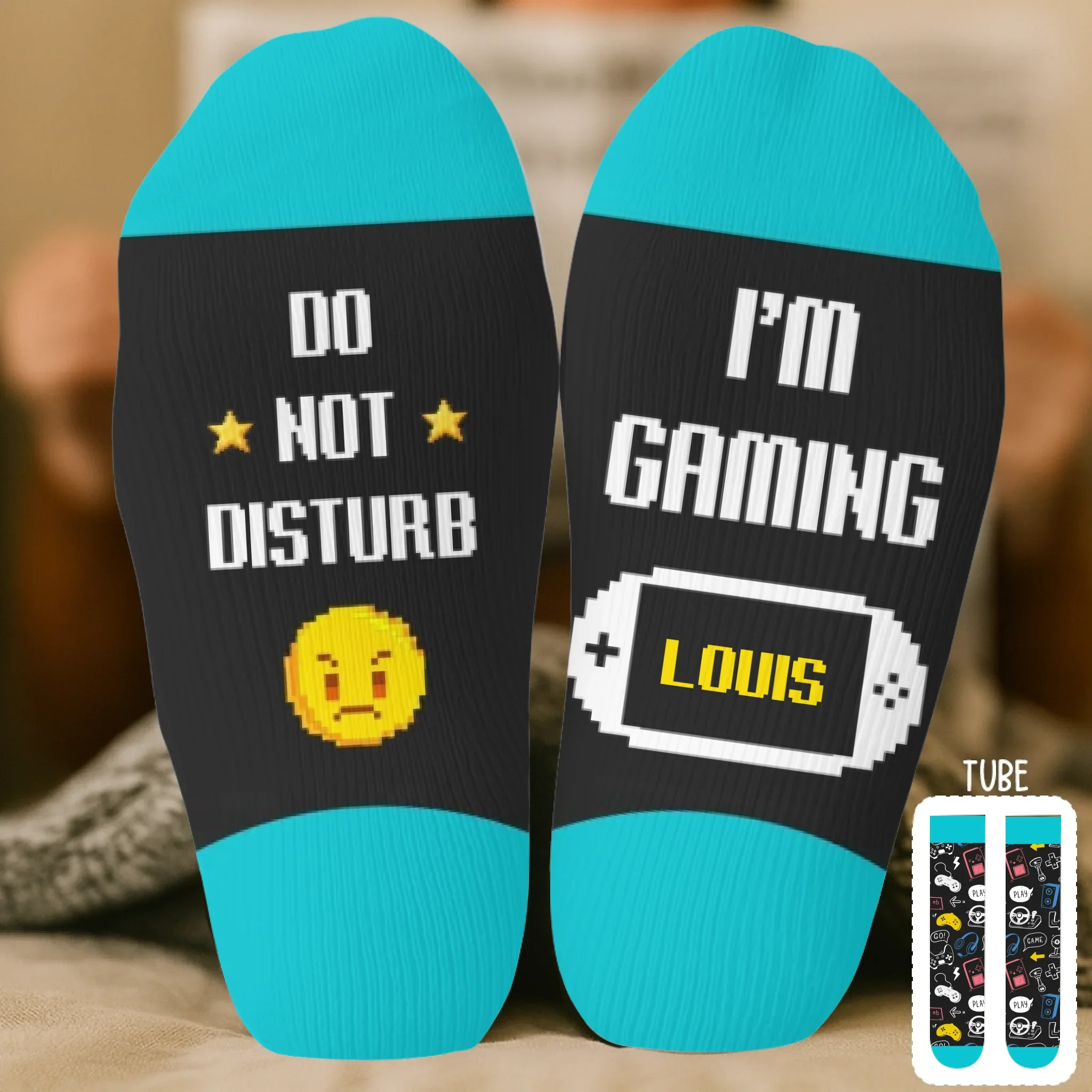 Custom Gamer Crew Socks - Personalized Birthday Gifts For Gamers, Game Lovers, Gaming Fans, Family - Step Into Joy - Image 2
