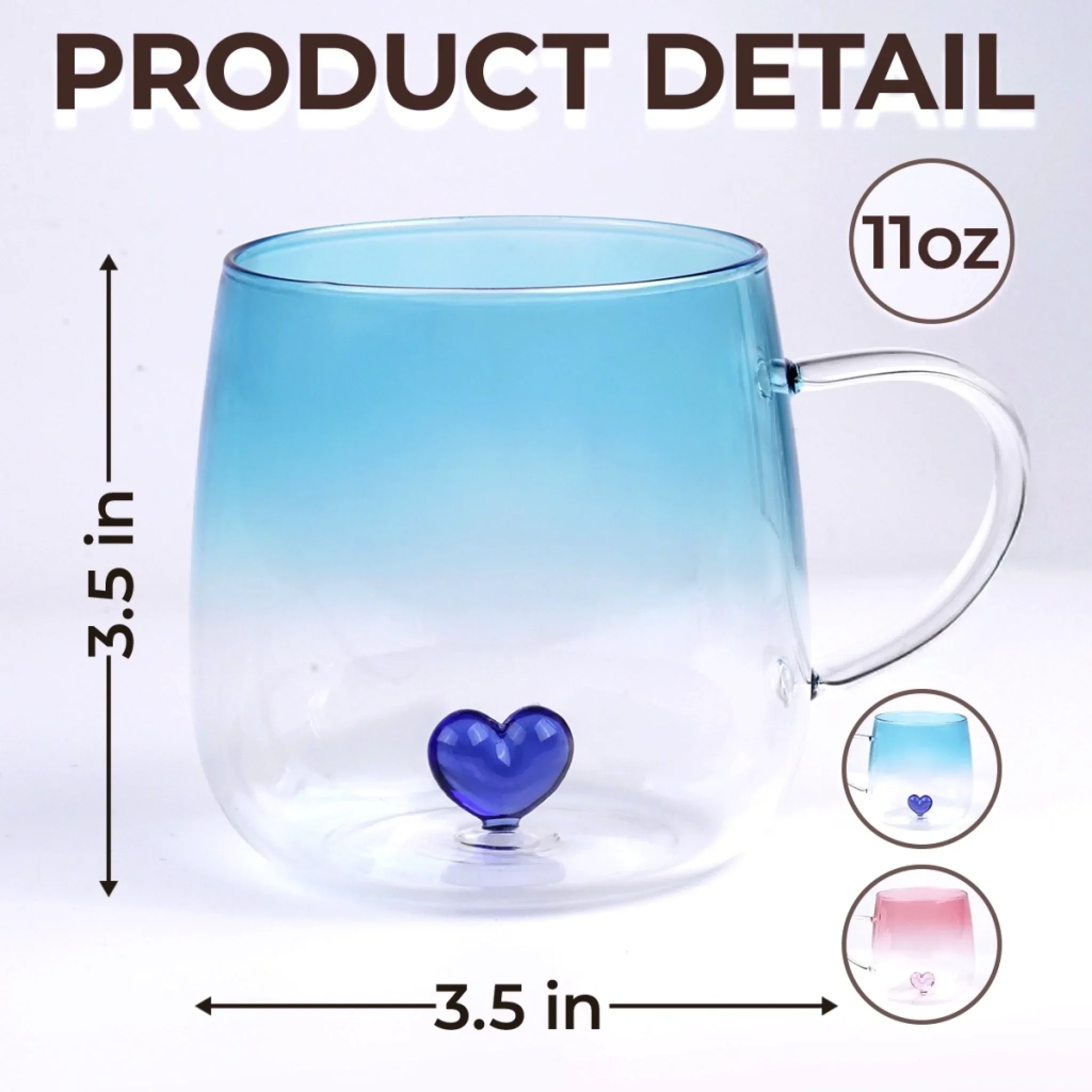 Custom Gradient Glass Mug - Personalized Mother's Day Birthday Gifts For Mom, Daughter - Raising Love, One Day At A Time - Image 6