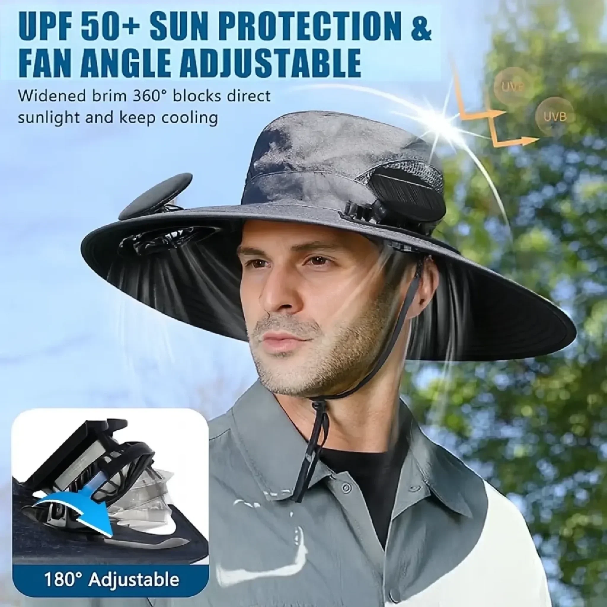 Custom Hat With Fans Solar Power - Personalized Garden Gifts For Gardeners, Dog Lovers, Dog Dad And Mom - Garden Goals and Furry Friends - Image 5