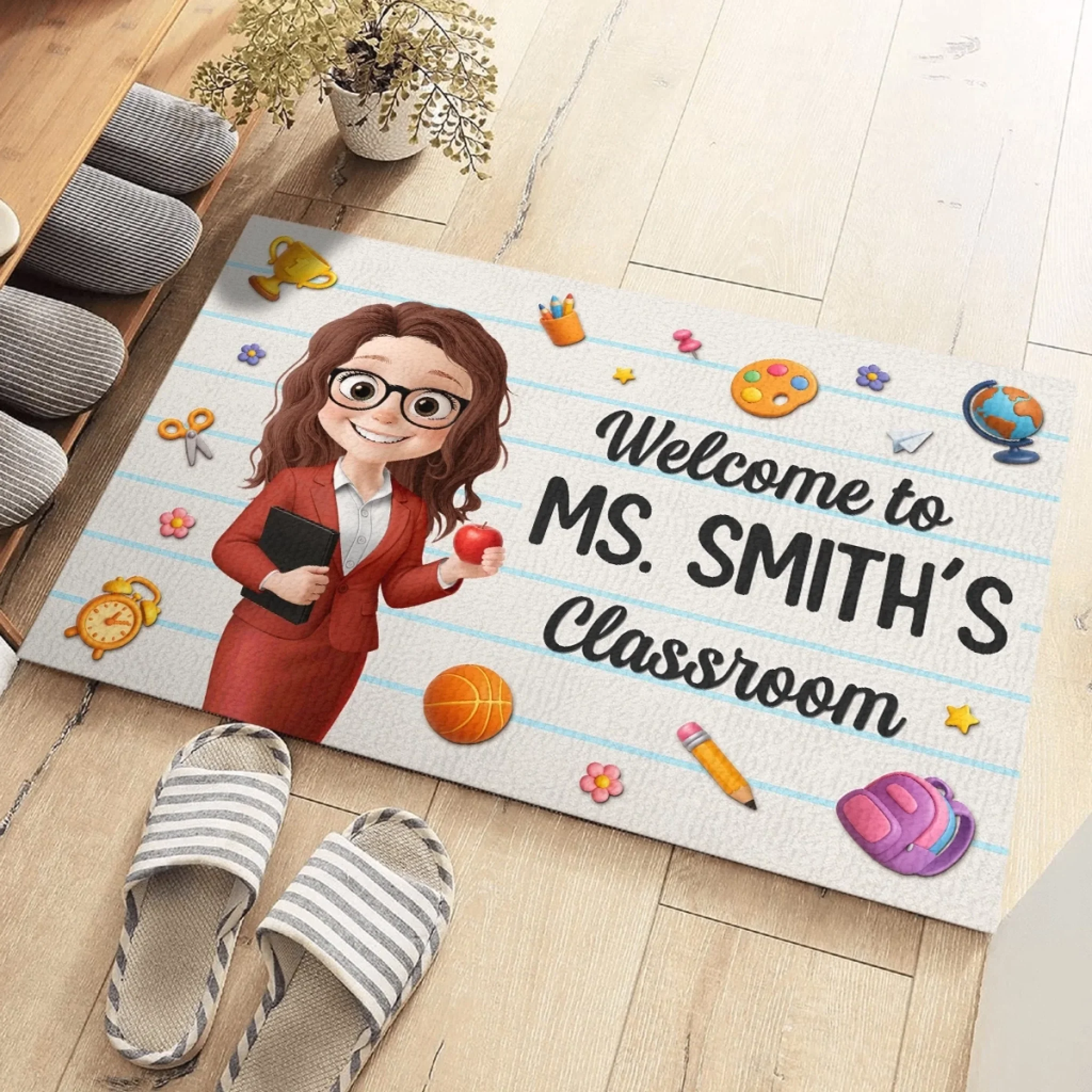Custom Home Decor Decorative Mat - Personalized Back To School Gifts For Teachers - Inspiring Minds With Love - Image 4