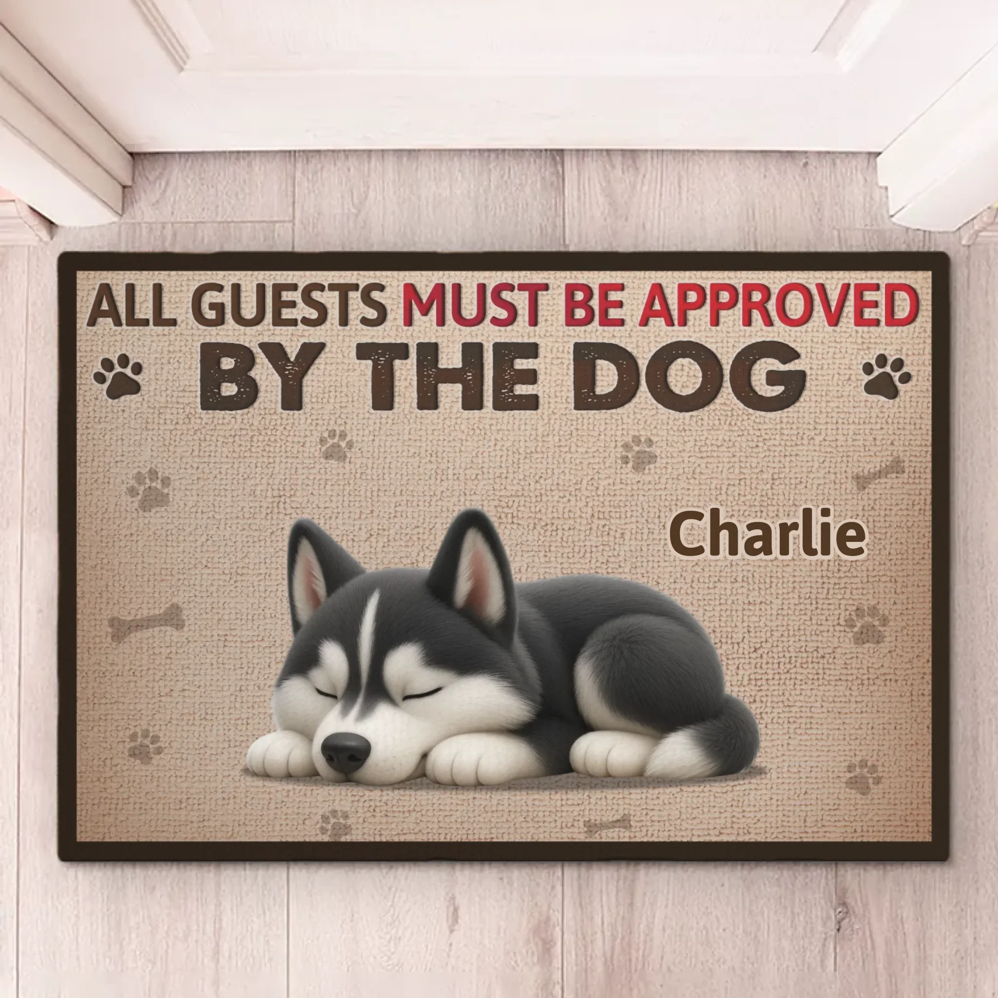Custom Home Decor Decorative Mat - Personalized Birthday Gifts For Dog Lovers, Dog Dad And Mom - Guarded By Professional Nappers - Image 6