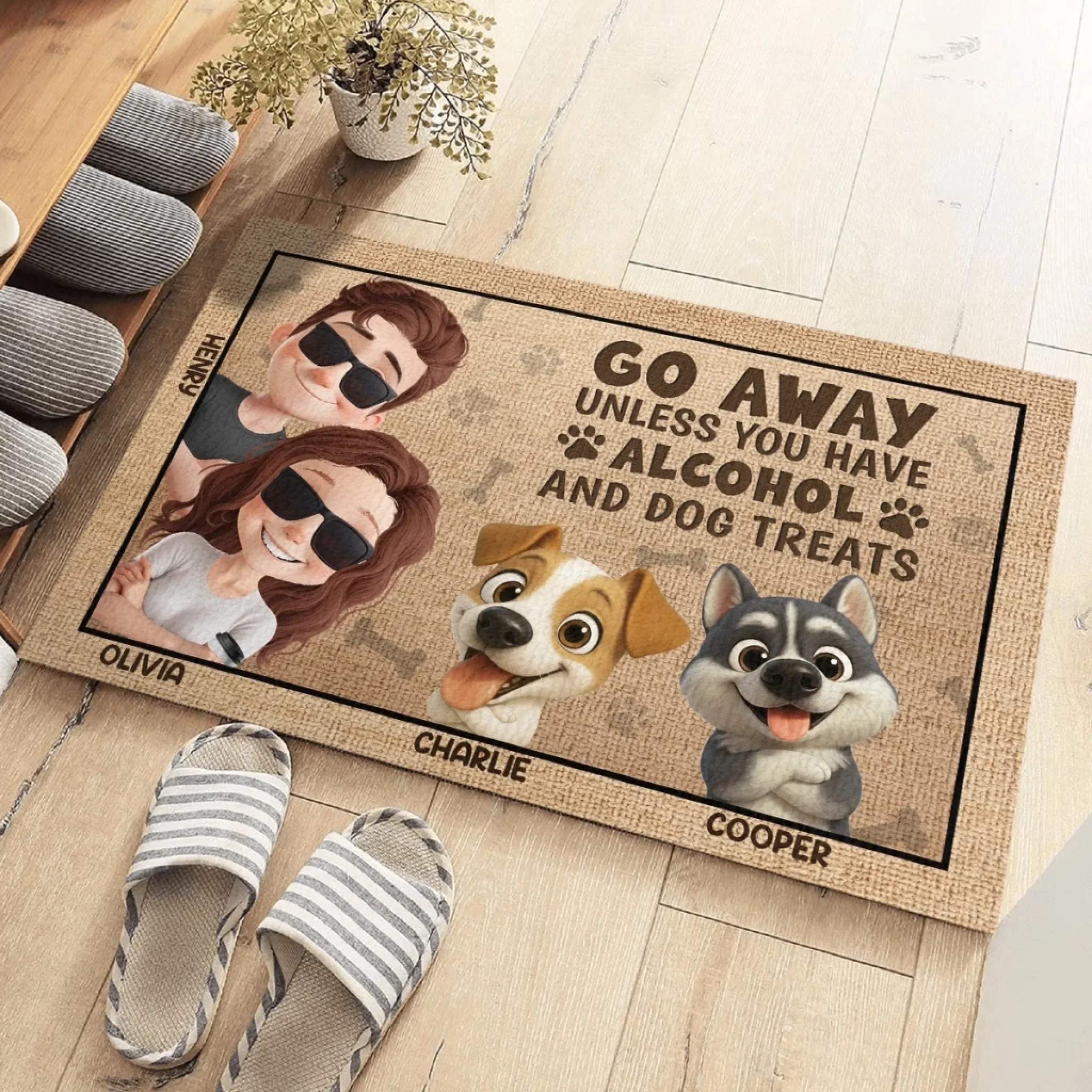 Custom Home Decor Decorative Mat - Personalized Birthday Gifts For Dog Lovers, Dog Dad And Mom - Life Is Better With Dogs - Image 4