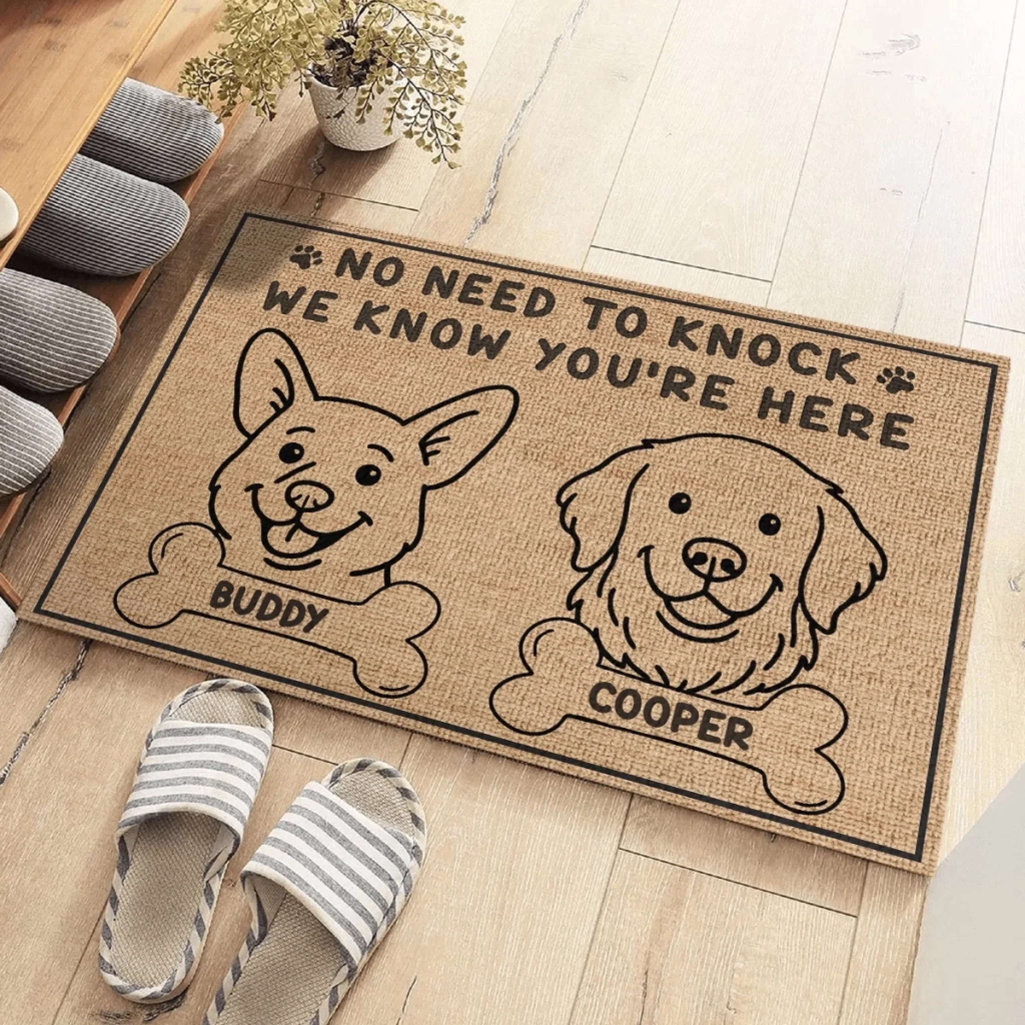 Custom Home Decor Decorative Mat - Personalized Birthday Gifts For Dog Lovers, Dog Dad And Mom - Welcome To The Bark Zone - Image 4