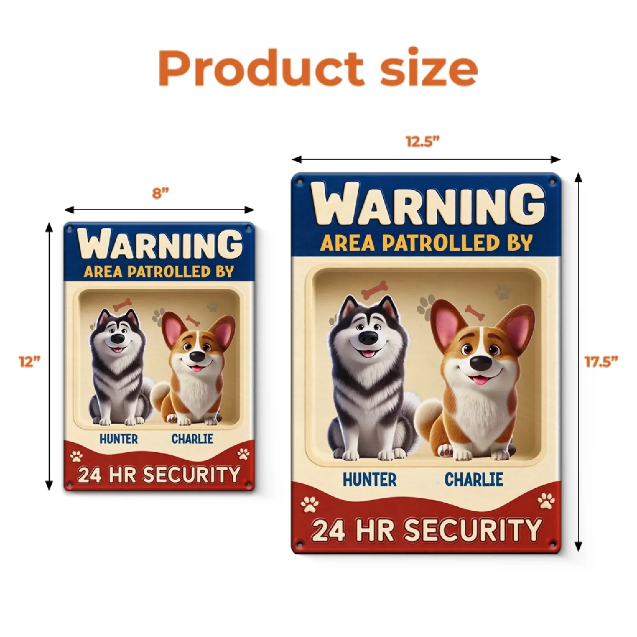 Custom Home Decor Metal Sign - Personalized Birthday Gifts For Dog Lovers, Dog Dad And Mom - Enter At Your Own Risk - Image 5