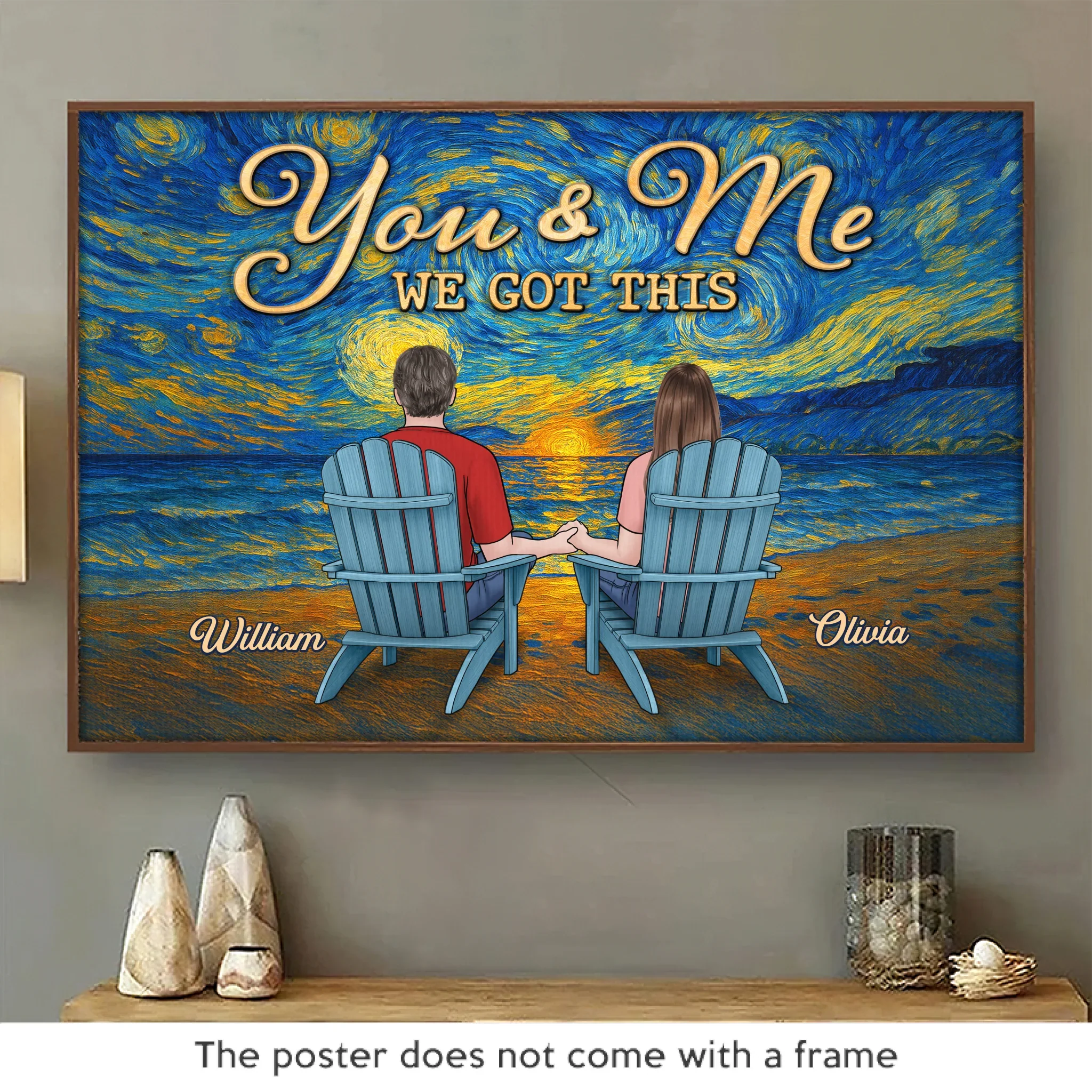 Custom Horizontal Poster - Personalized Anniversary Wedding Gifts For Husband And Wife, Him And Her - Still My Favorite View - Image 2