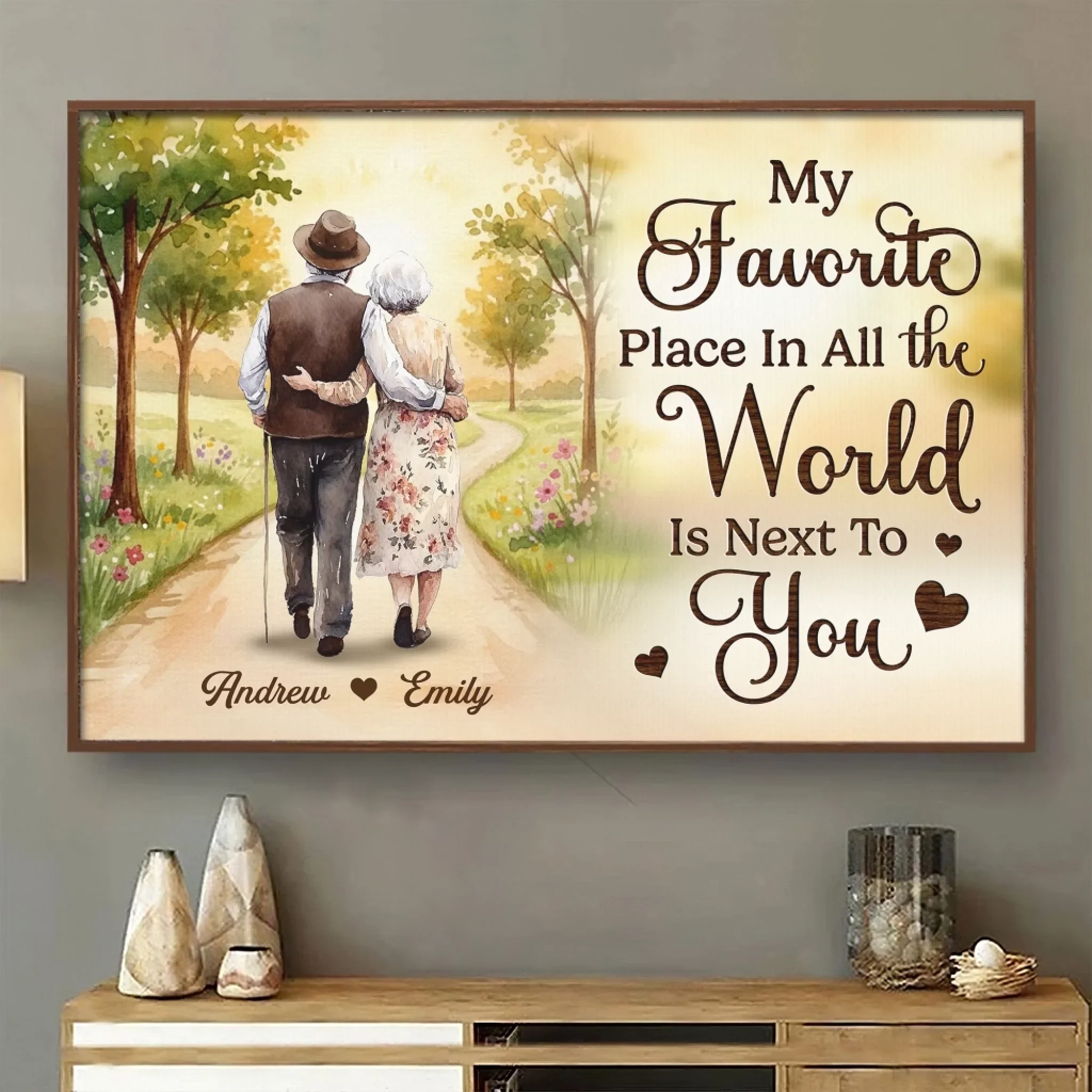 Custom Horizontal Poster - Personalized Anniversary Wedding Gifts For Husband And Wife, Him And Her - Still Smiling Because Of You - Image 3