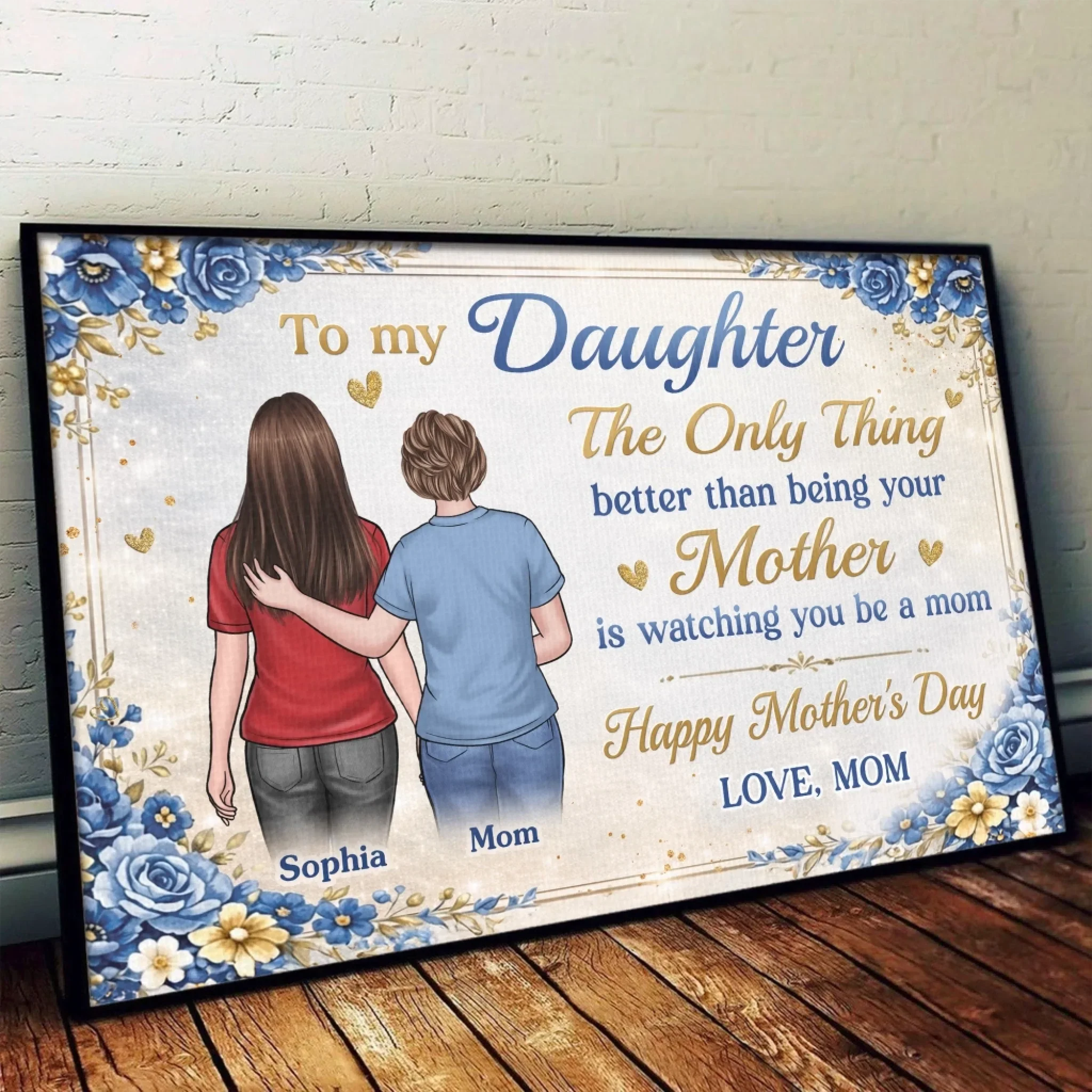 Custom Horizontal Poster - Personalized Mother's Day Birthday Gifts For Daughter - The Sweetest Journey - Image 4