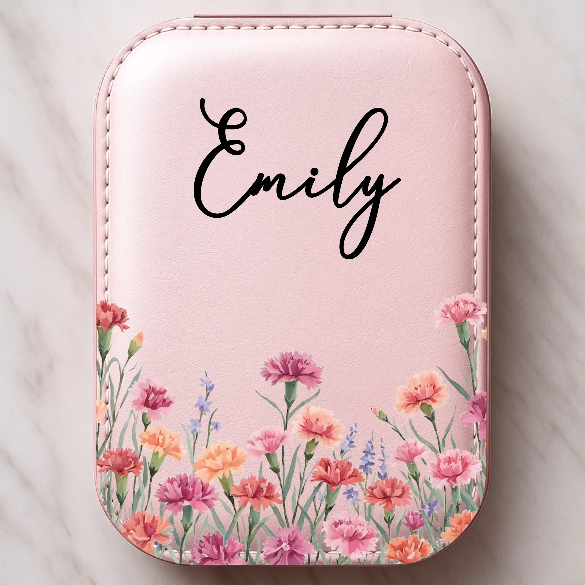 Custom Jewelry Box LED Makeup - Personalized Birthday Gifts For Besties, Sisters, BFF, Family, Yourself - Growing Into My Brighter Self - Image 3