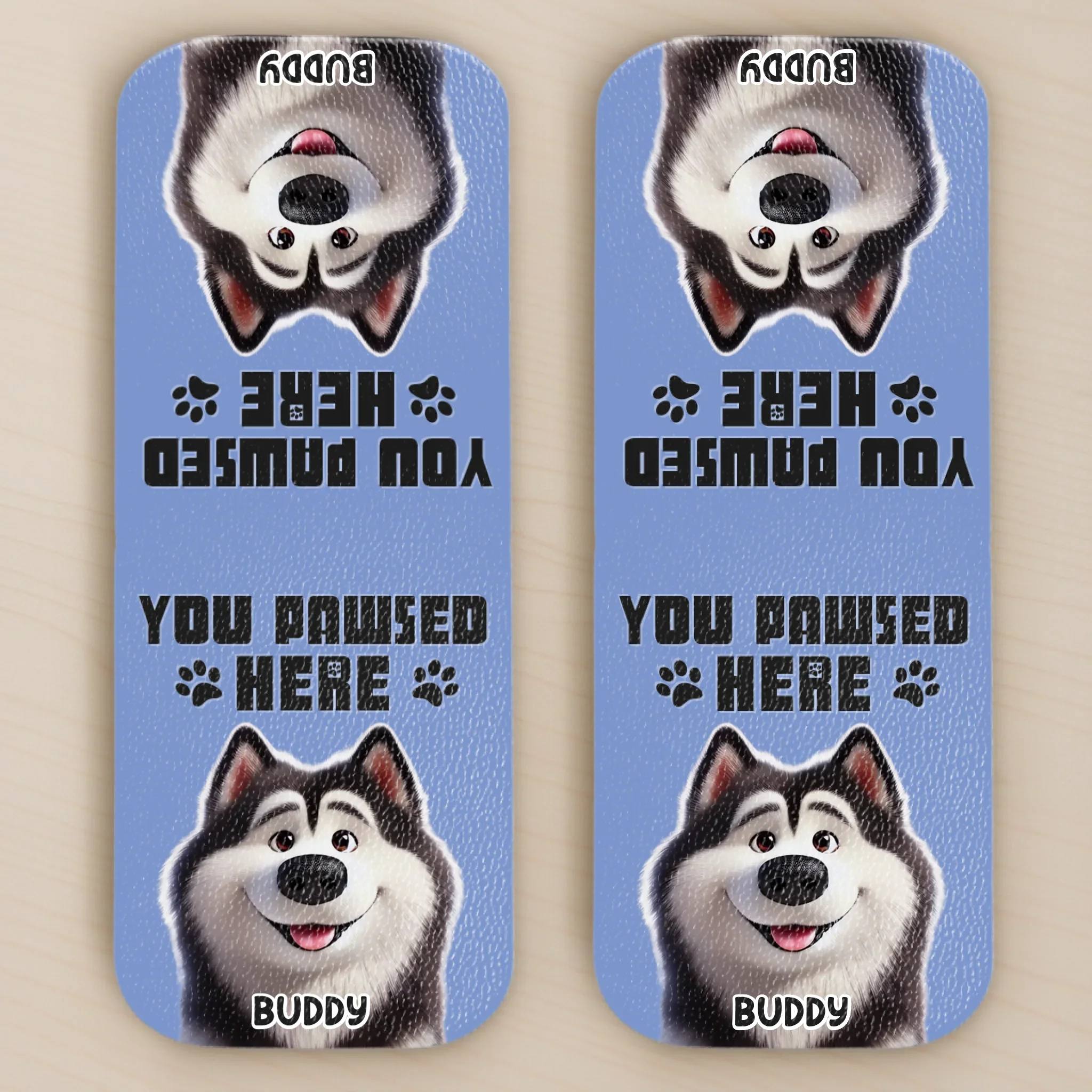 Custom Leather Magnetic Bookmark - Personalized Bookish Gifts For Book Lovers, Bookworms, Dog Dad And Mom - Paws And Pages Bring Joy - Image 3
