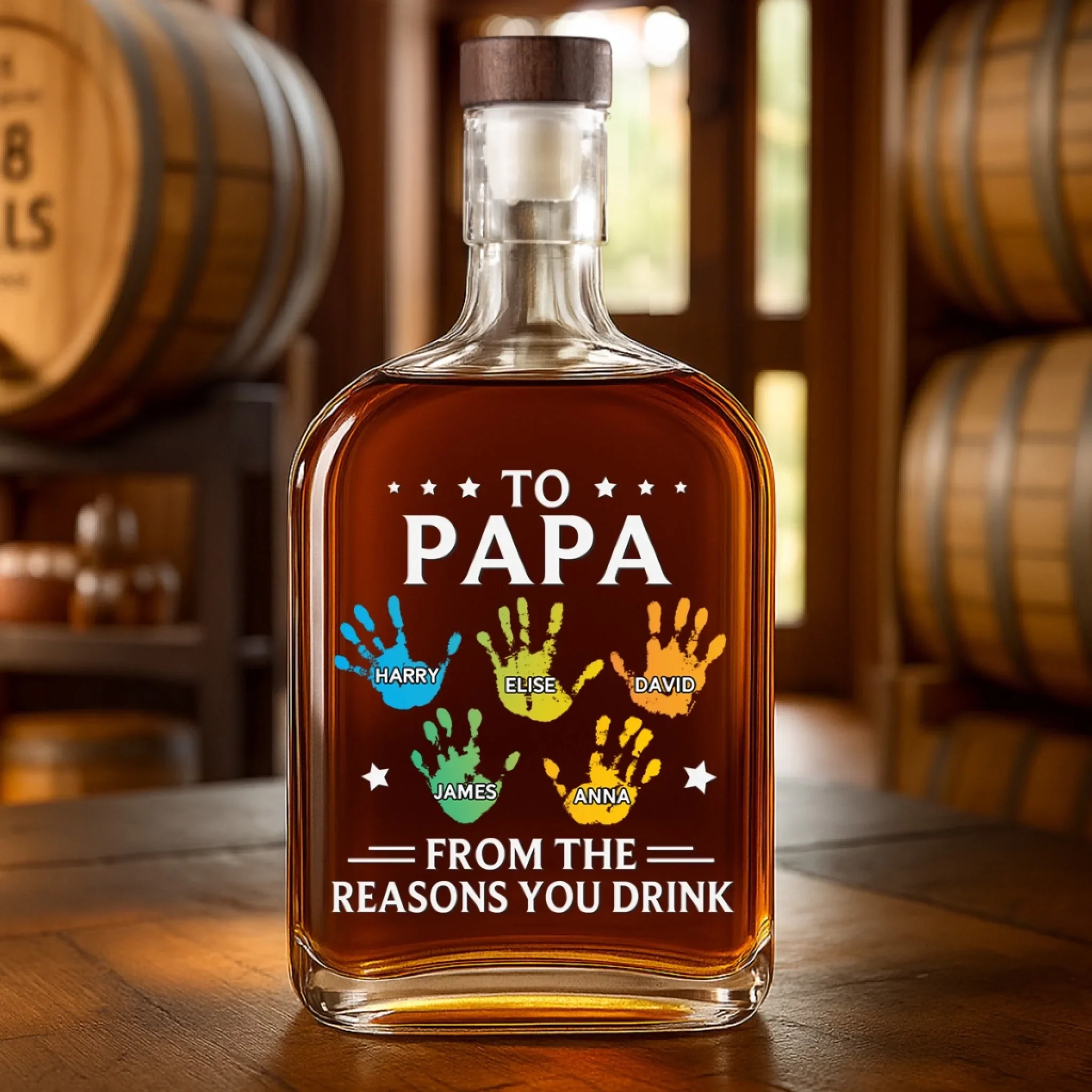 Custom Liquor Decanter - Personalized Father's Day Birthday Gifts For Dad, Grandpa - To My First And Forever Hero - Image 4