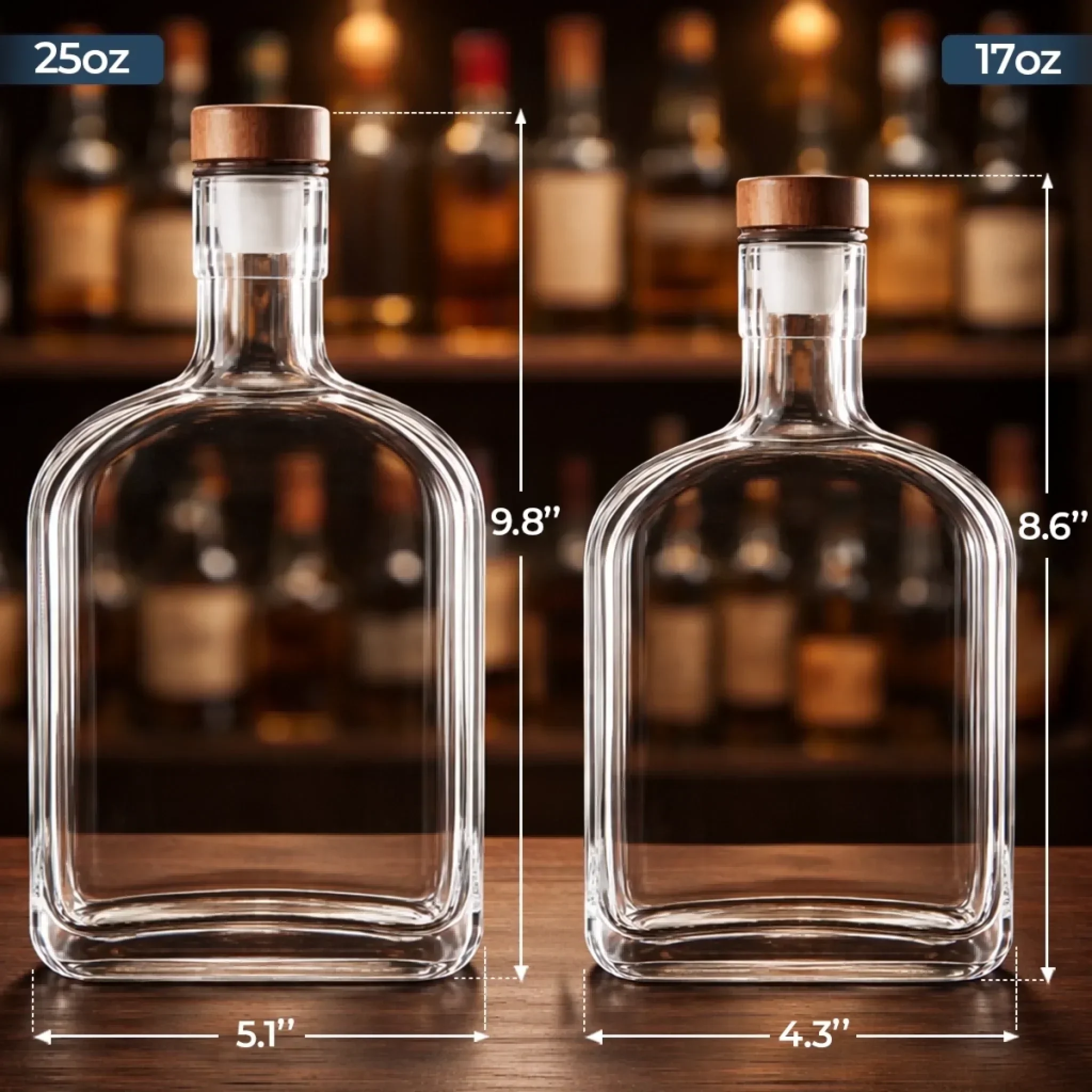 Custom Liquor Decanter - Personalized Father's Day Birthday Gifts For Dad, Grandpa - To My First And Forever Hero - Image 5