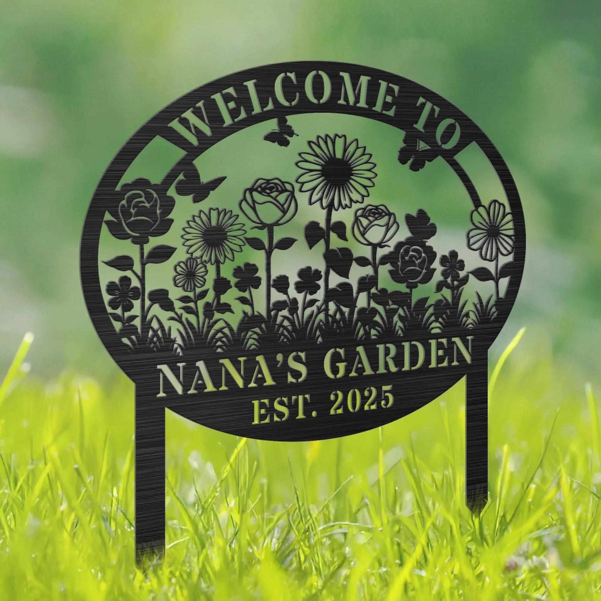 Custom Metal Garden Stake - Personalized Birthday Gifts For Mom, Grandma - Where Love Grows Daily - Image 3