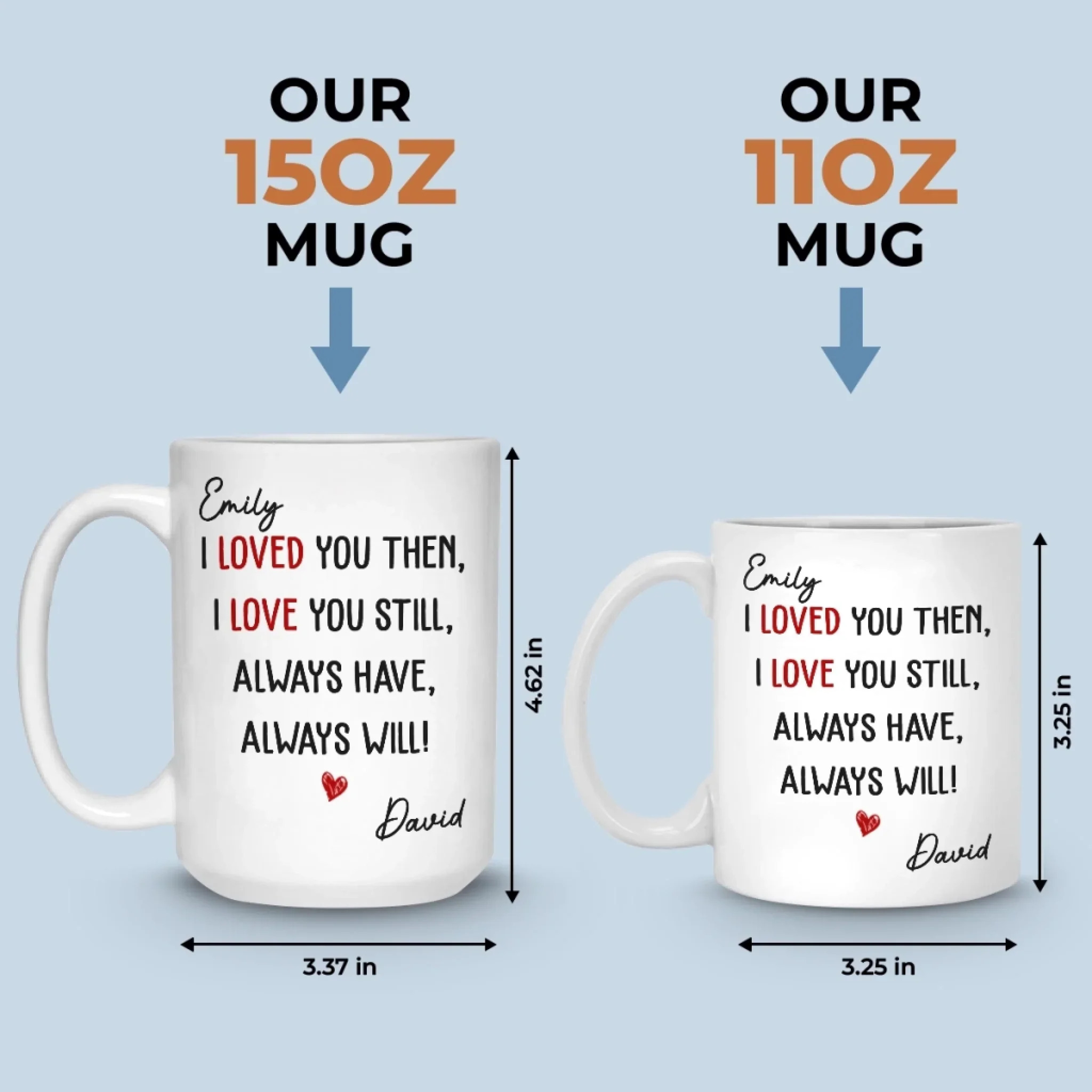Custom Mug - Personalized Anniversary Christmas Wedding Gifts For Husband And Wife, Him And Her - My Heart Stayed With You - Image 6