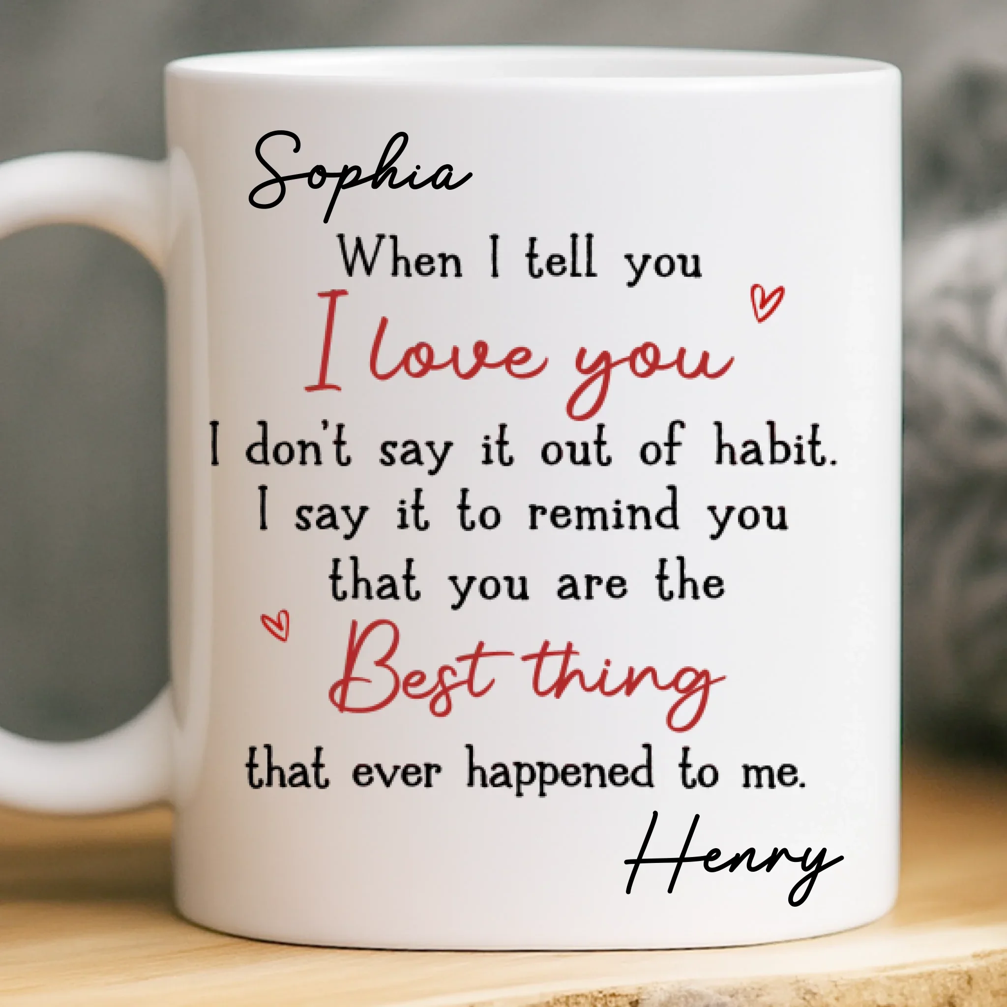 Custom Mug - Personalized Anniversary Wedding Gifts For Husband And Wife, Him And Her - Holding On To Us - Image 2