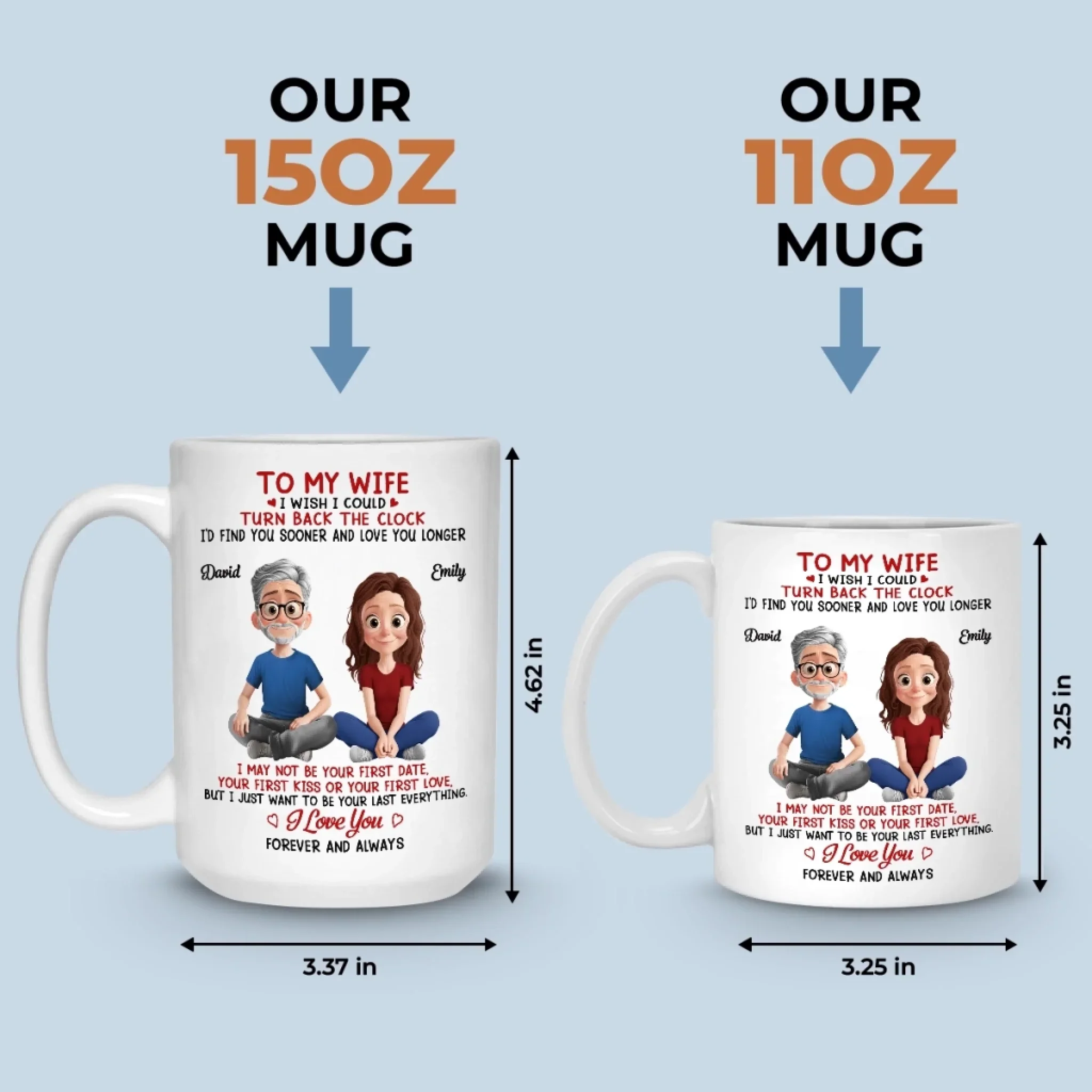 Custom Mug - Personalized Anniversary Wedding Gifts For Husband And Wife, Him And Her - I Found My Forever In You - Image 6
