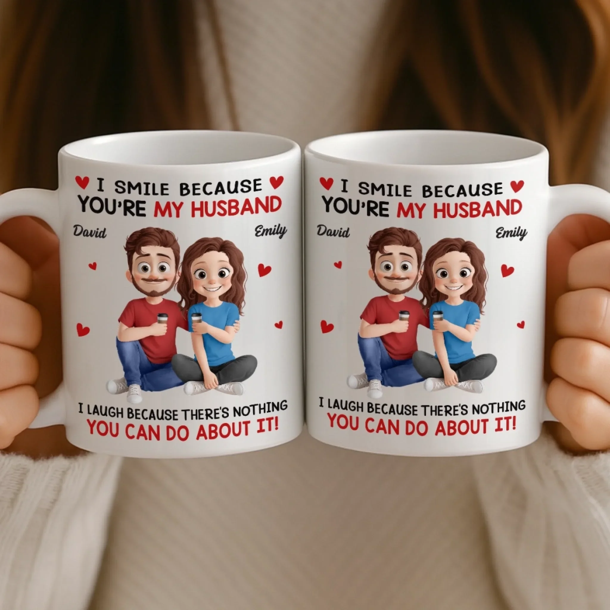 Custom Mug - Personalized Anniversary Wedding Gifts For Husband And Wife, Him And Her - In You I Found My Forever - Image 4