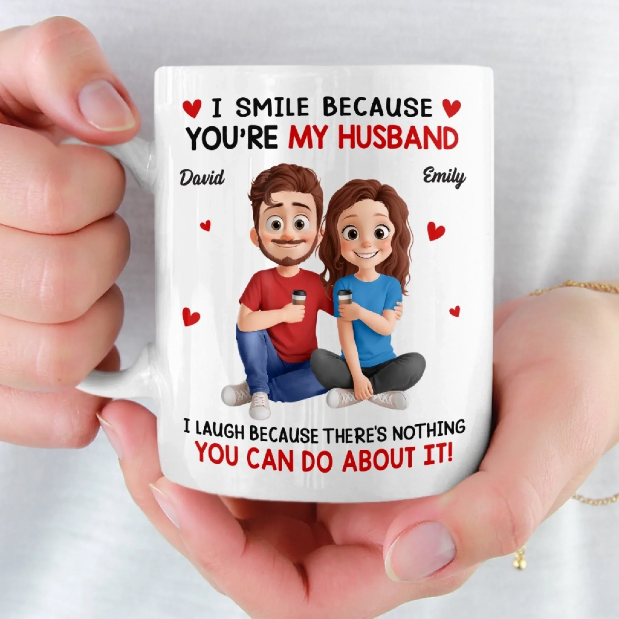 Custom Mug - Personalized Anniversary Wedding Gifts For Husband And Wife, Him And Her - In You I Found My Forever - Image 5