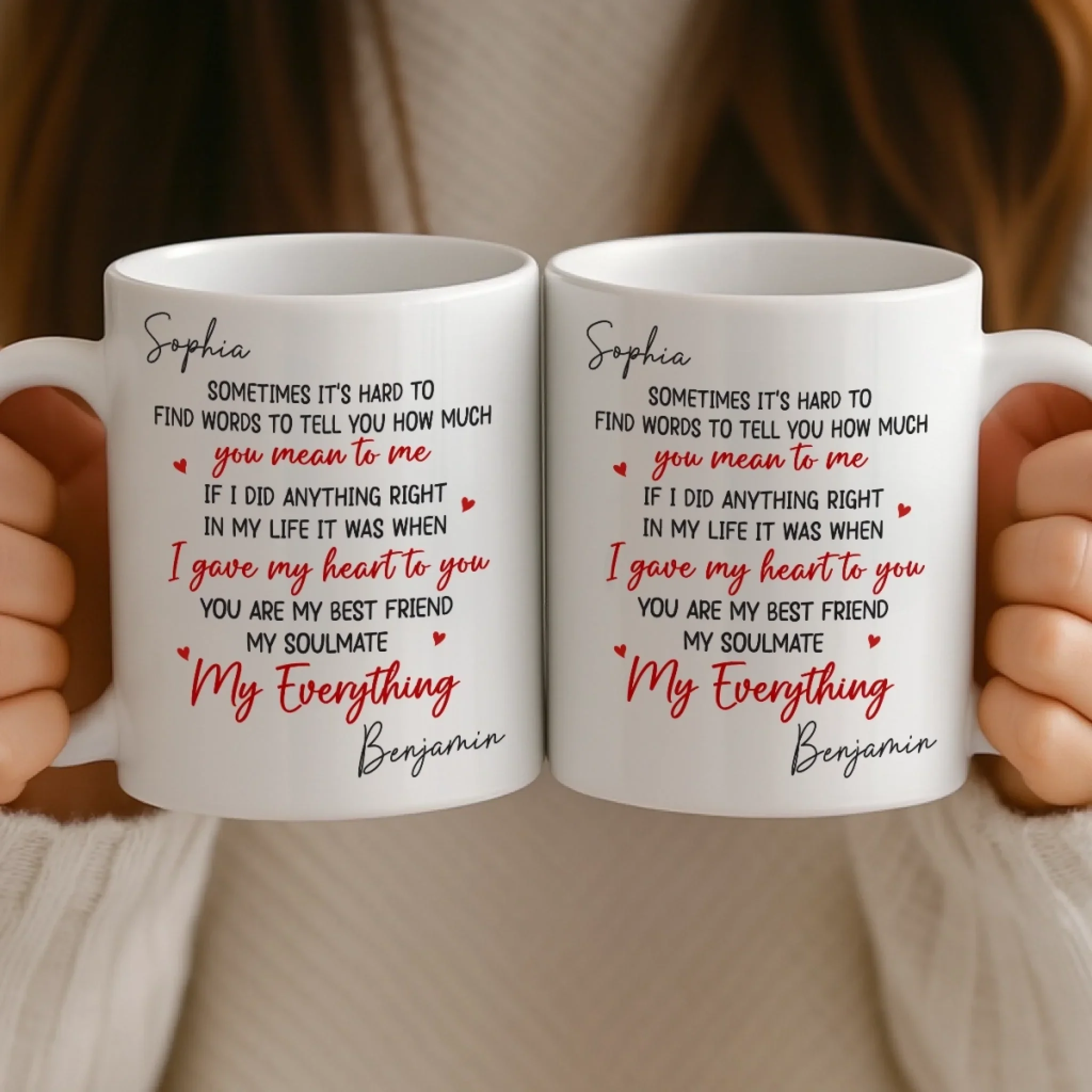 Custom Mug - Personalized Anniversary Wedding Gifts For Husband And Wife, Him And Her - Love That Just Makes Sense - Image 4
