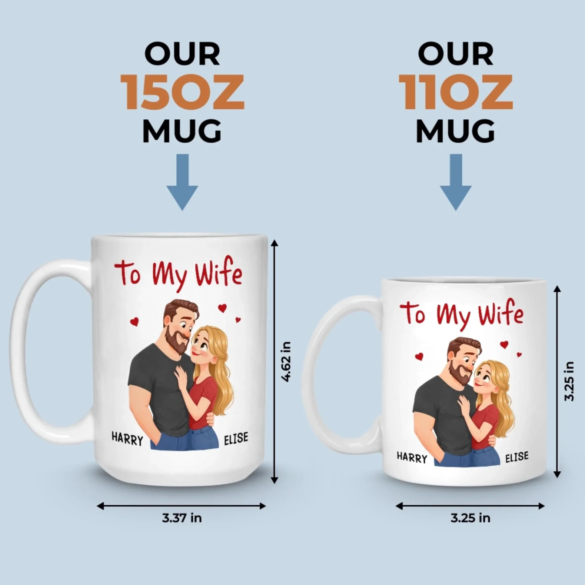 Custom Mug - Personalized Anniversary Wedding Gifts For Husband And Wife, Him And Her - Our Love Moves Gently - Image 6