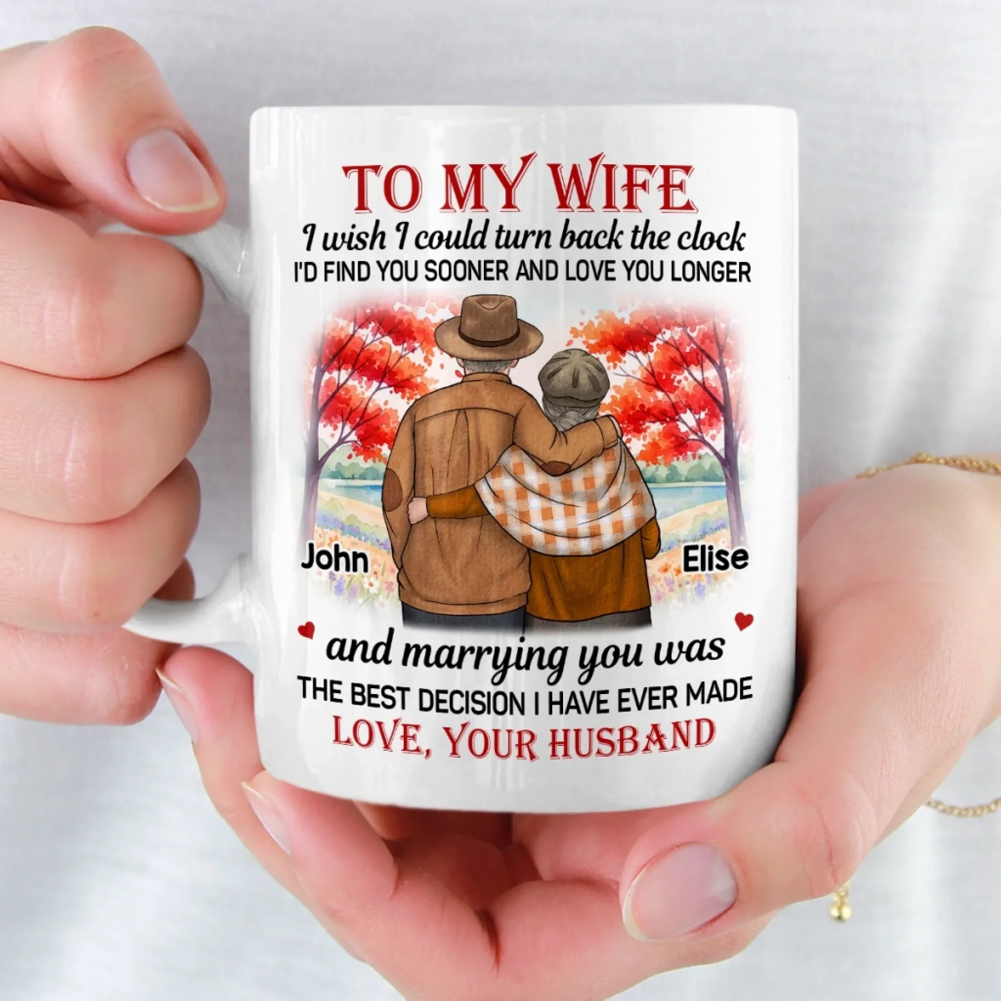 Custom Mug - Personalized Anniversary Wedding Gifts For Husband And Wife, Him And Her - Our Love Our Story - Image 5