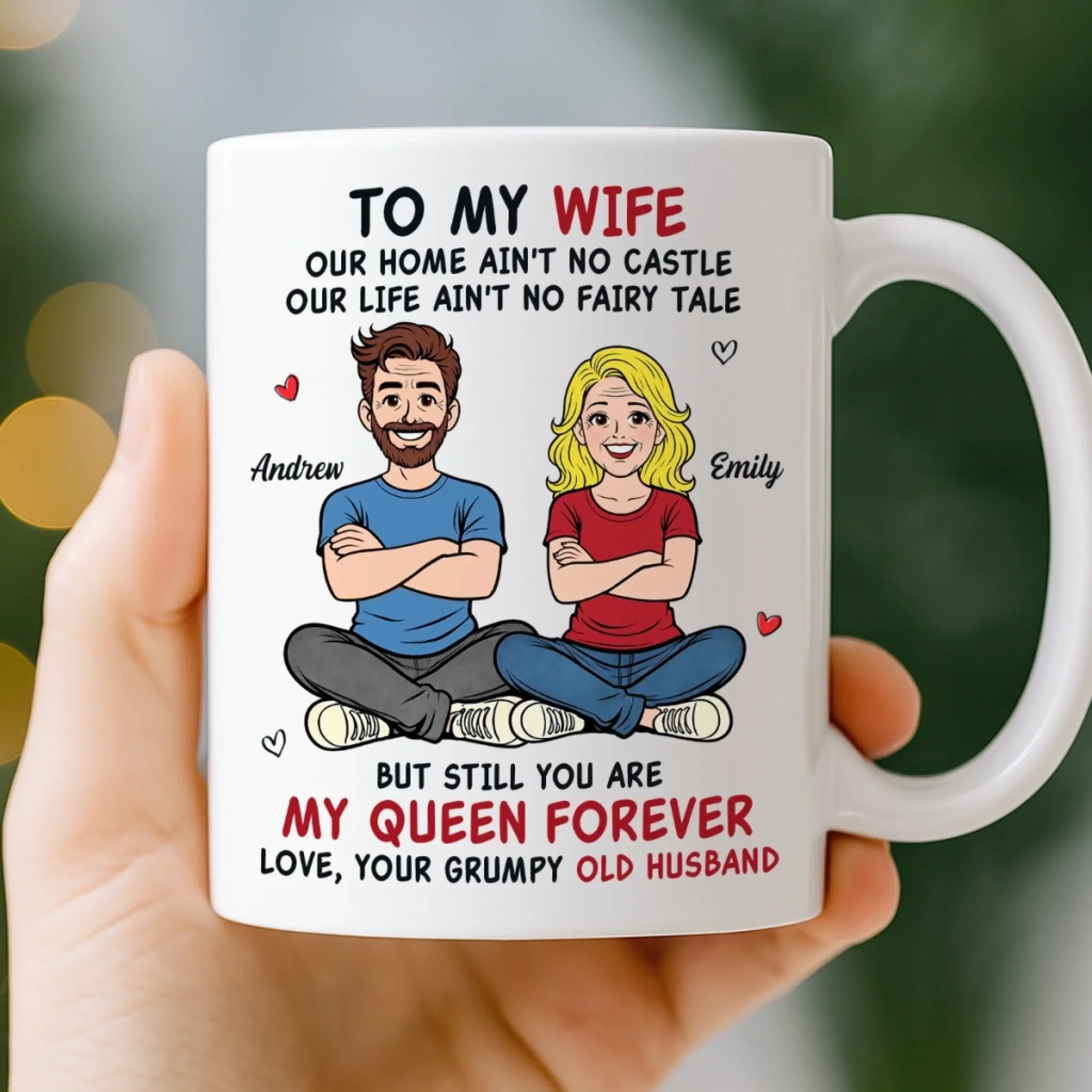 Custom Mug - Personalized Anniversary Wedding Gifts For Husband And Wife, Him And Her - Together Is My Favorite - Image 3