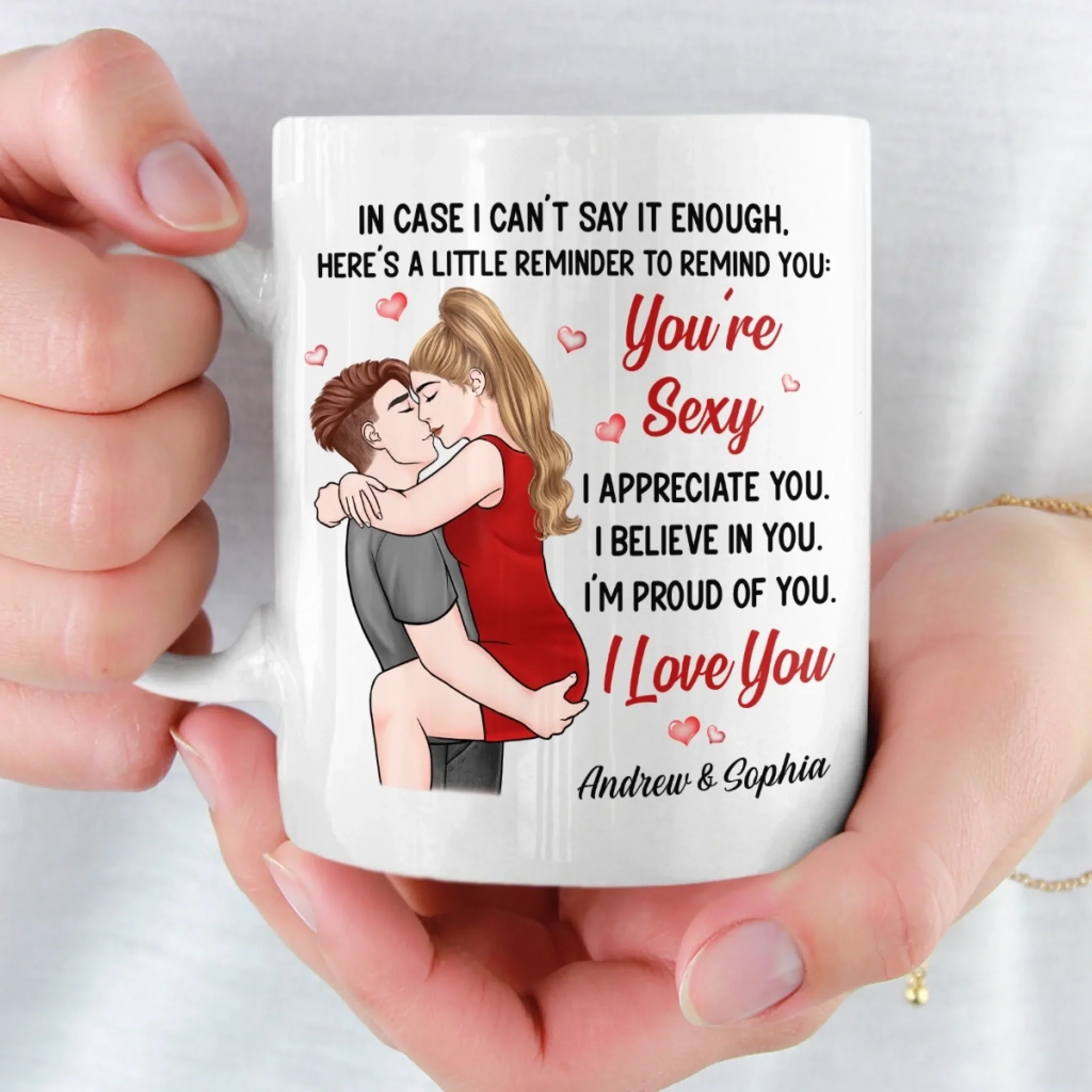 Custom Mug - Personalized Anniversary Wedding Gifts For Husband And Wife, Him And Her - You Are Sexy - Image 5