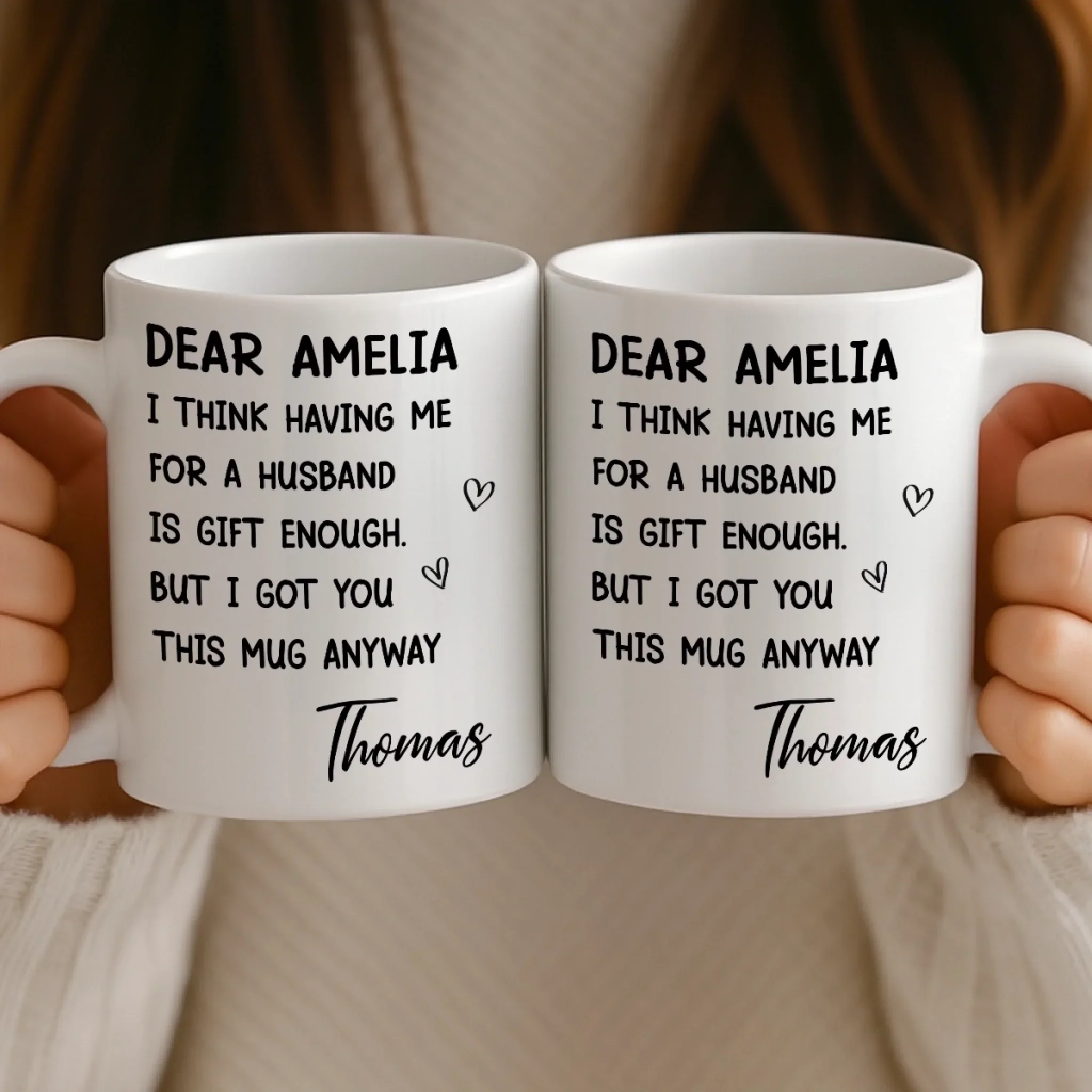 Custom Mug - Personalized Anniversary Wedding Gifts For Husband And Wife, Him And Her - Your Love Is My Peace - Image 4