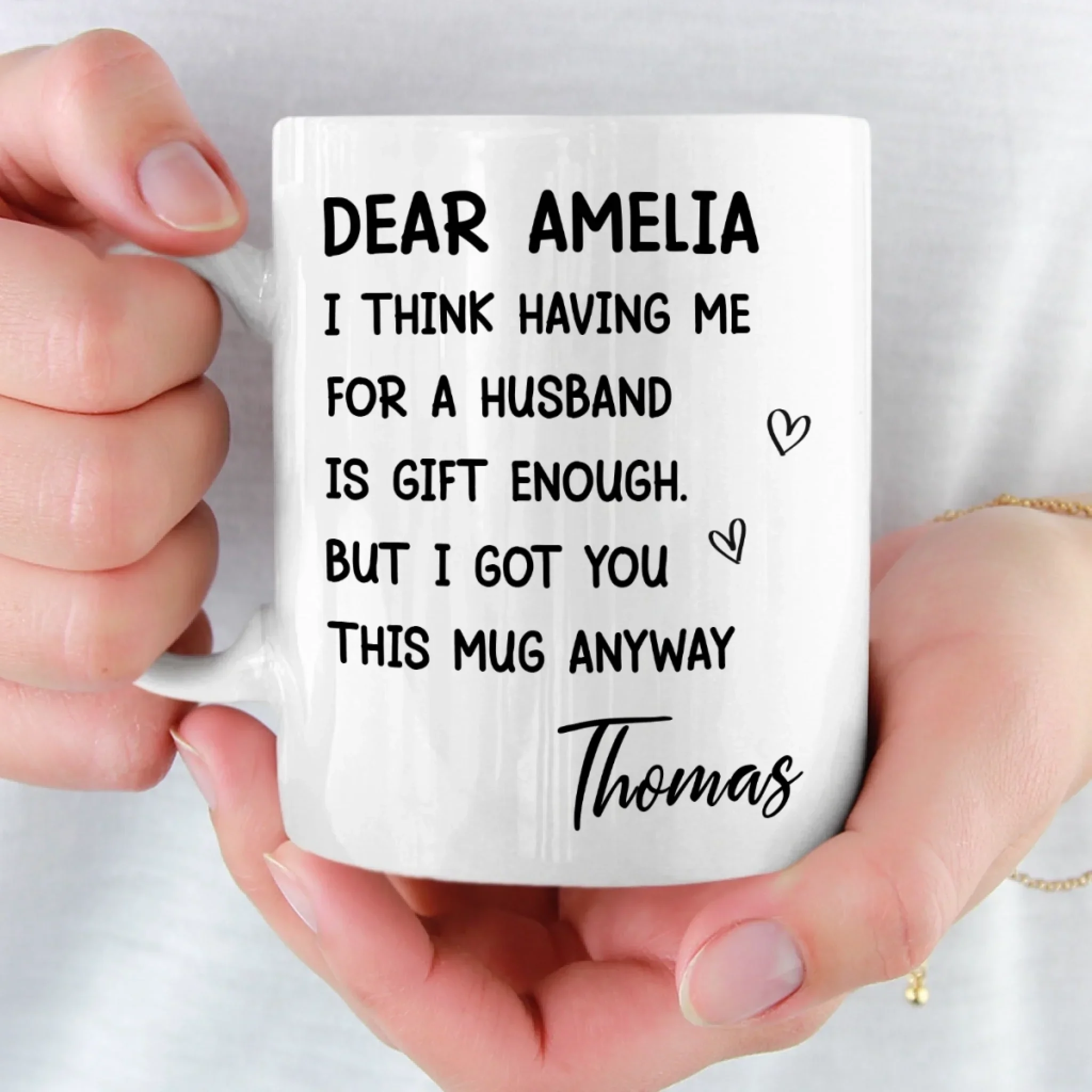 Custom Mug - Personalized Anniversary Wedding Gifts For Husband And Wife, Him And Her - Your Love Is My Peace - Image 5