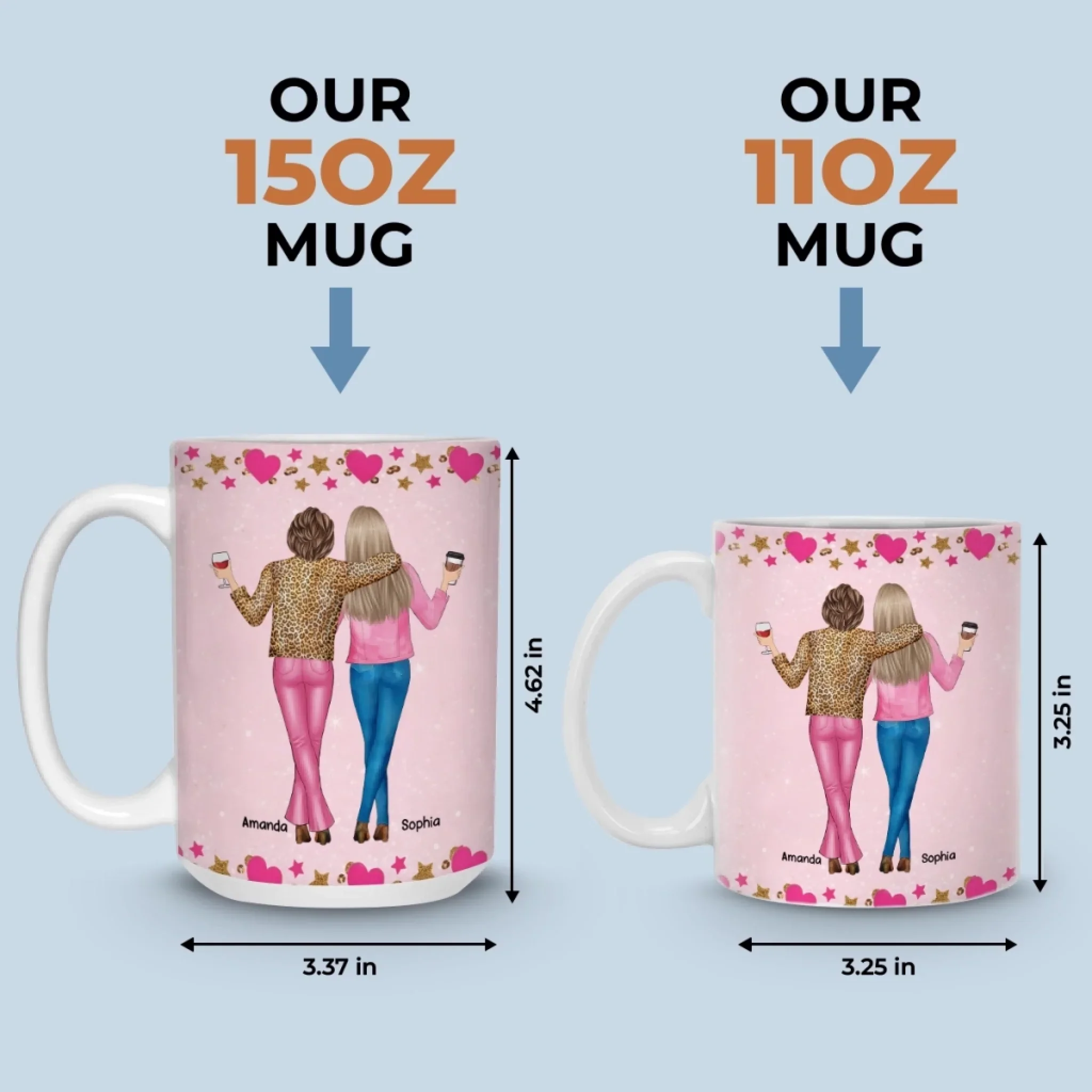 Custom Mug - Personalized Best Friend Birthday Gifts For Women, Besties, Sisters, BFF - Always Better Together - Image 7