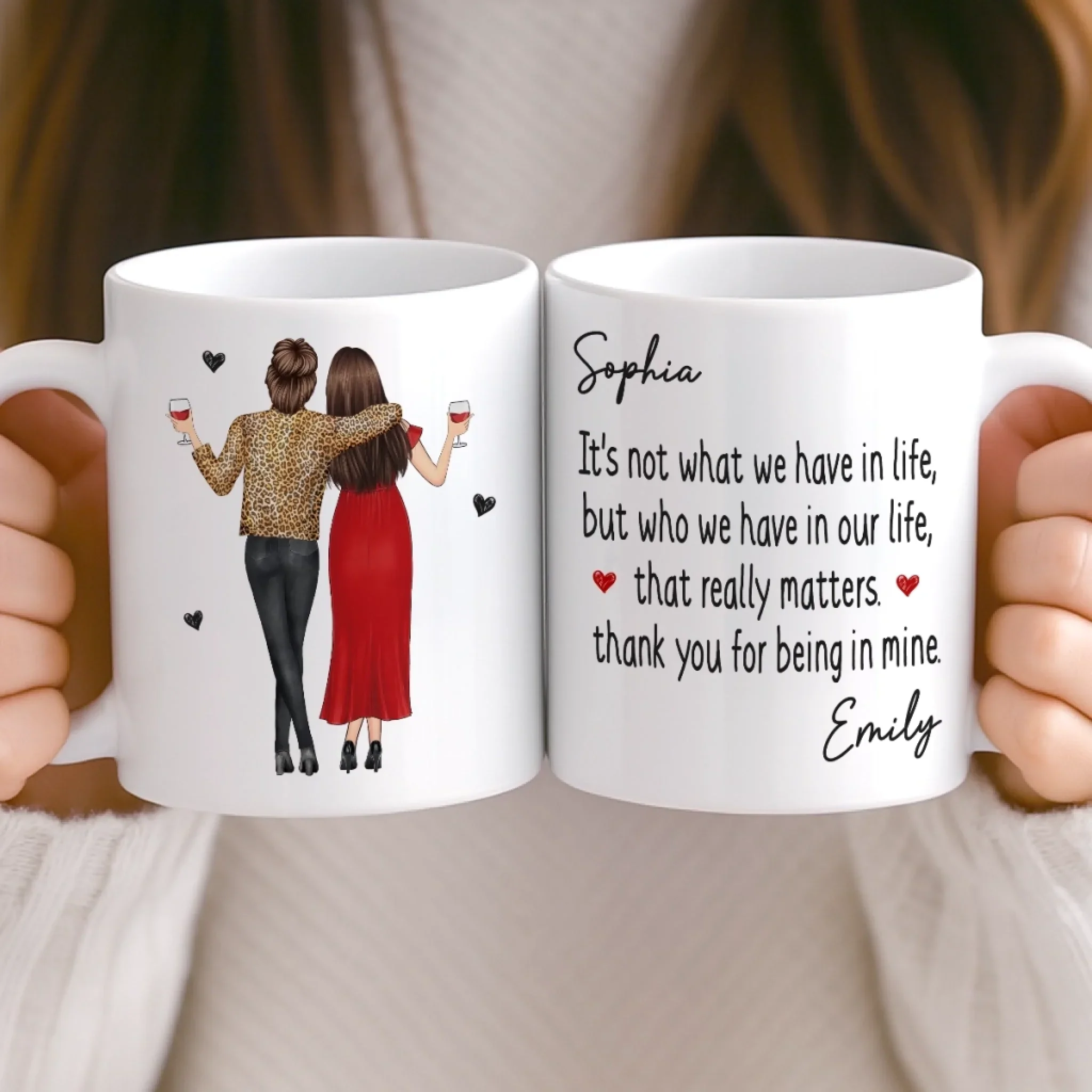 Custom Mug - Personalized Best Friend Birthday Gifts For Women, Besties, Sisters, BFF - Soulmates With A Twist - Image 4