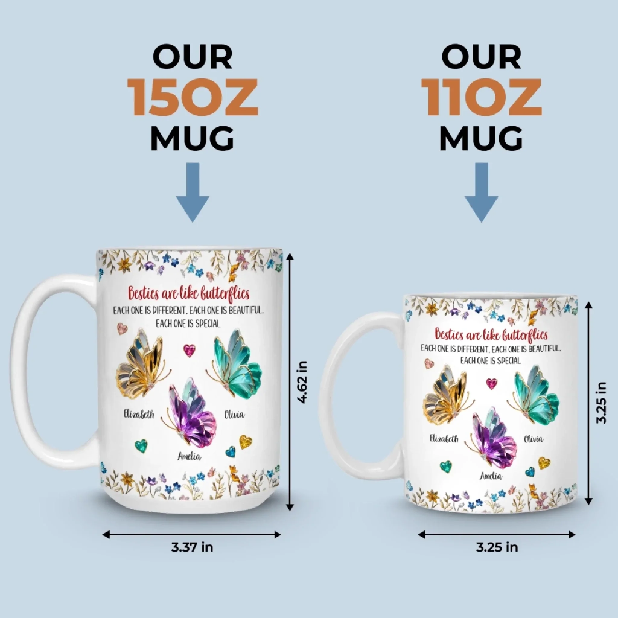 Custom Mug - Personalized Best Friend Birthday Gifts For Women, Besties, Sisters, BFF - Stay Soft Shine Bright - Image 7