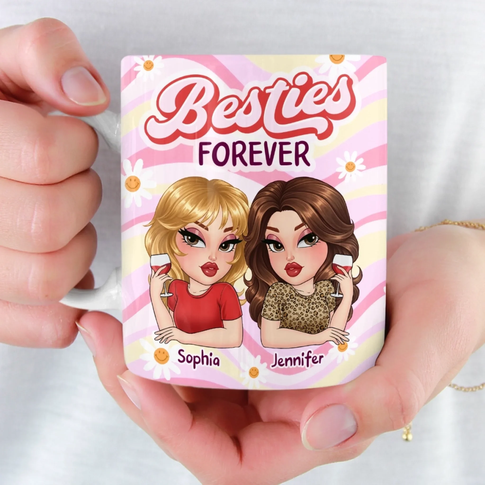 Custom Mug - Personalized Best Friend Birthday Gifts For Women, Besties, Sisters, BFF - Trust In Every Laugh - Image 6