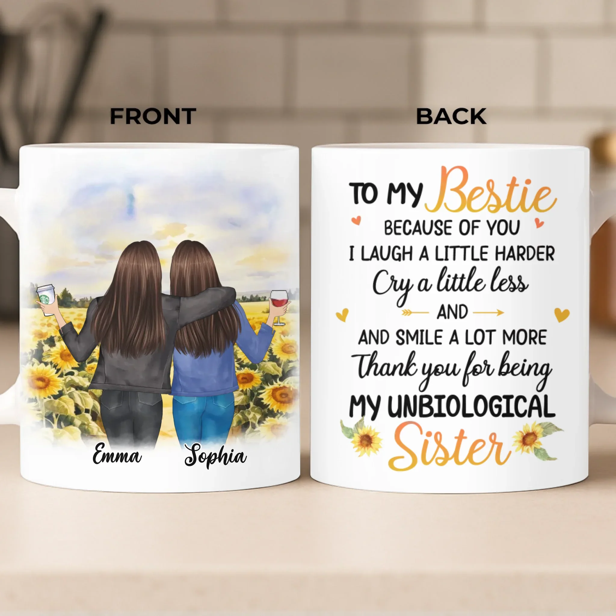 Custom Mug - Personalized Best Friend Birthday Gifts For Women, Besties, Sisters, BFF - We Get It All - Image 2