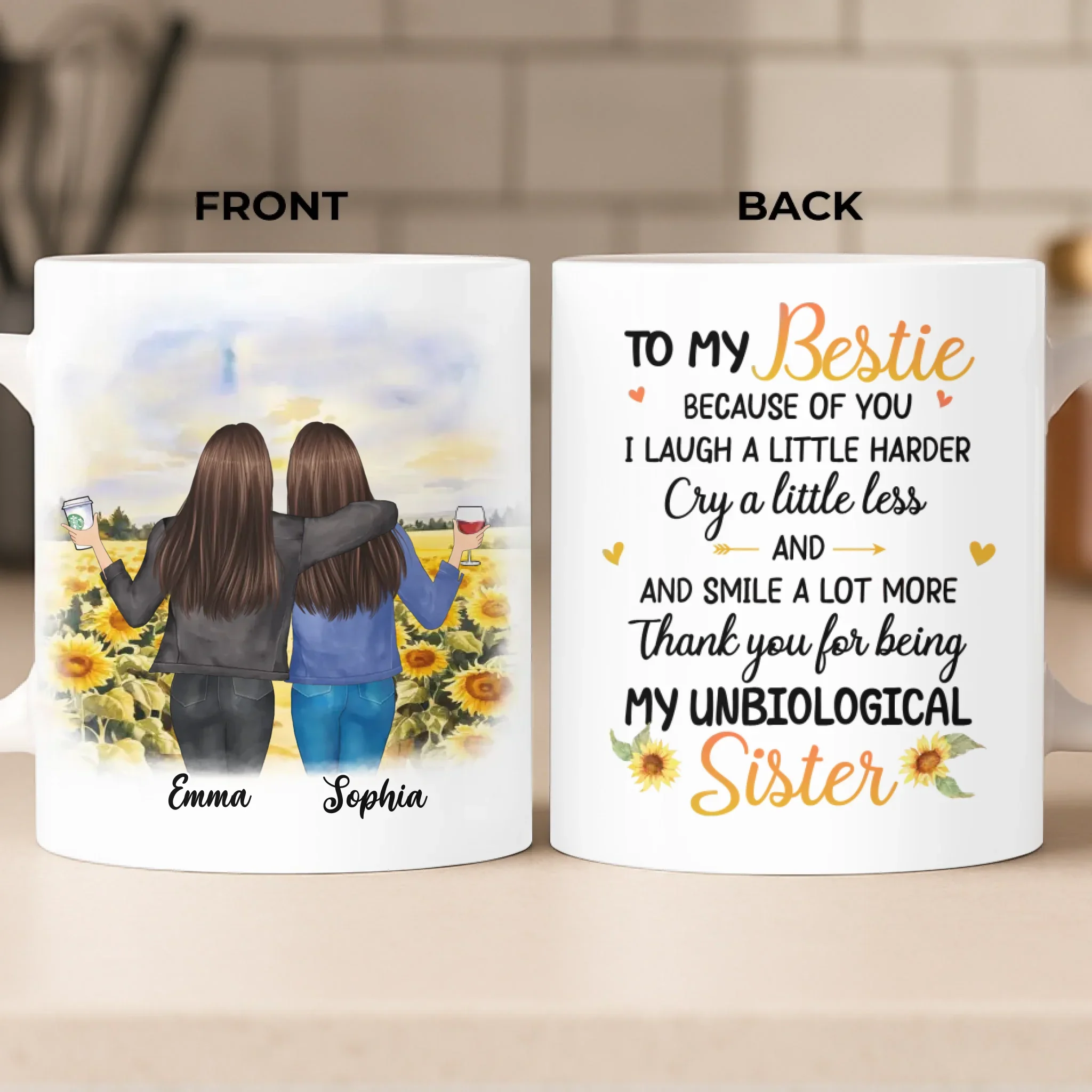 Custom Mug - Personalized Best Friend Birthday Gifts For Women, Besties, Sisters, BFF - We Get It All - Image 3
