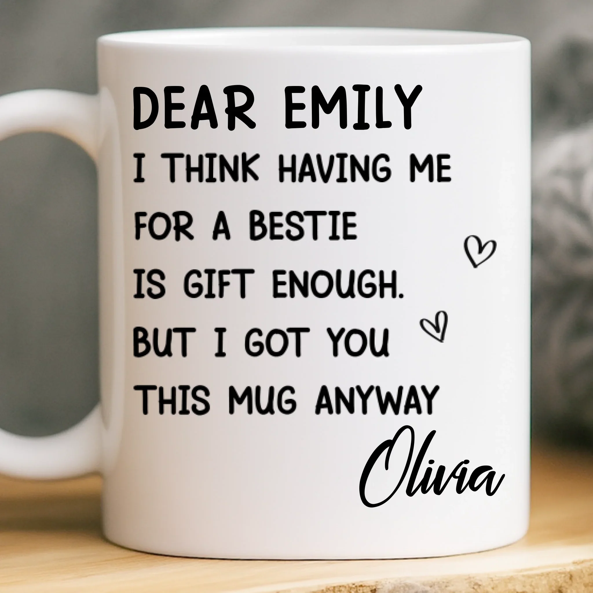 Custom Mug - Personalized Best Friend Birthday Gifts For Women, Besties, Sisters, BFF - You Are My Everyday Joy - Image 2