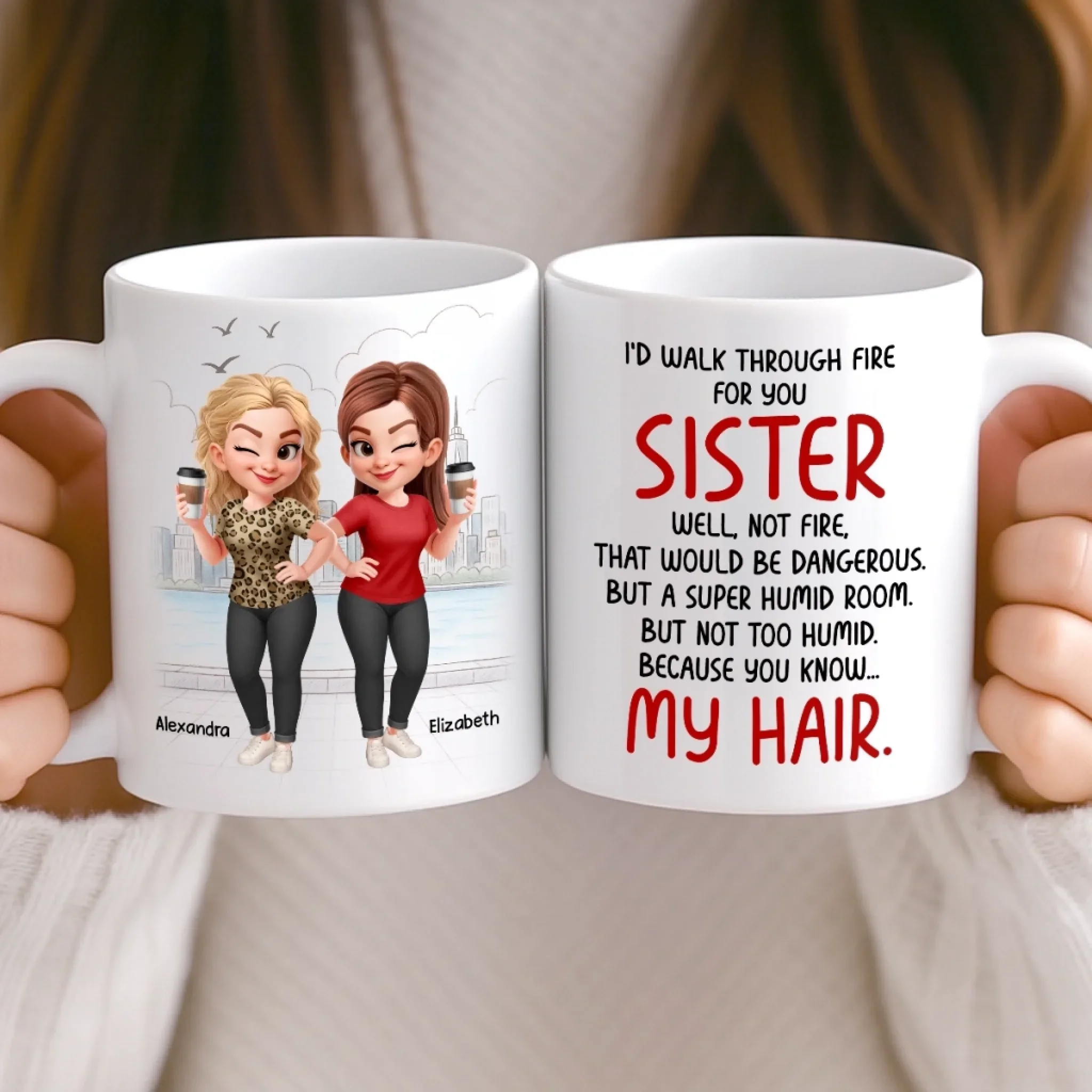 Custom Mug - Personalized Best Friend Birthday Gifts For Women, Besties, Sisters, BFF - You Make My Heart Smile - Image 4