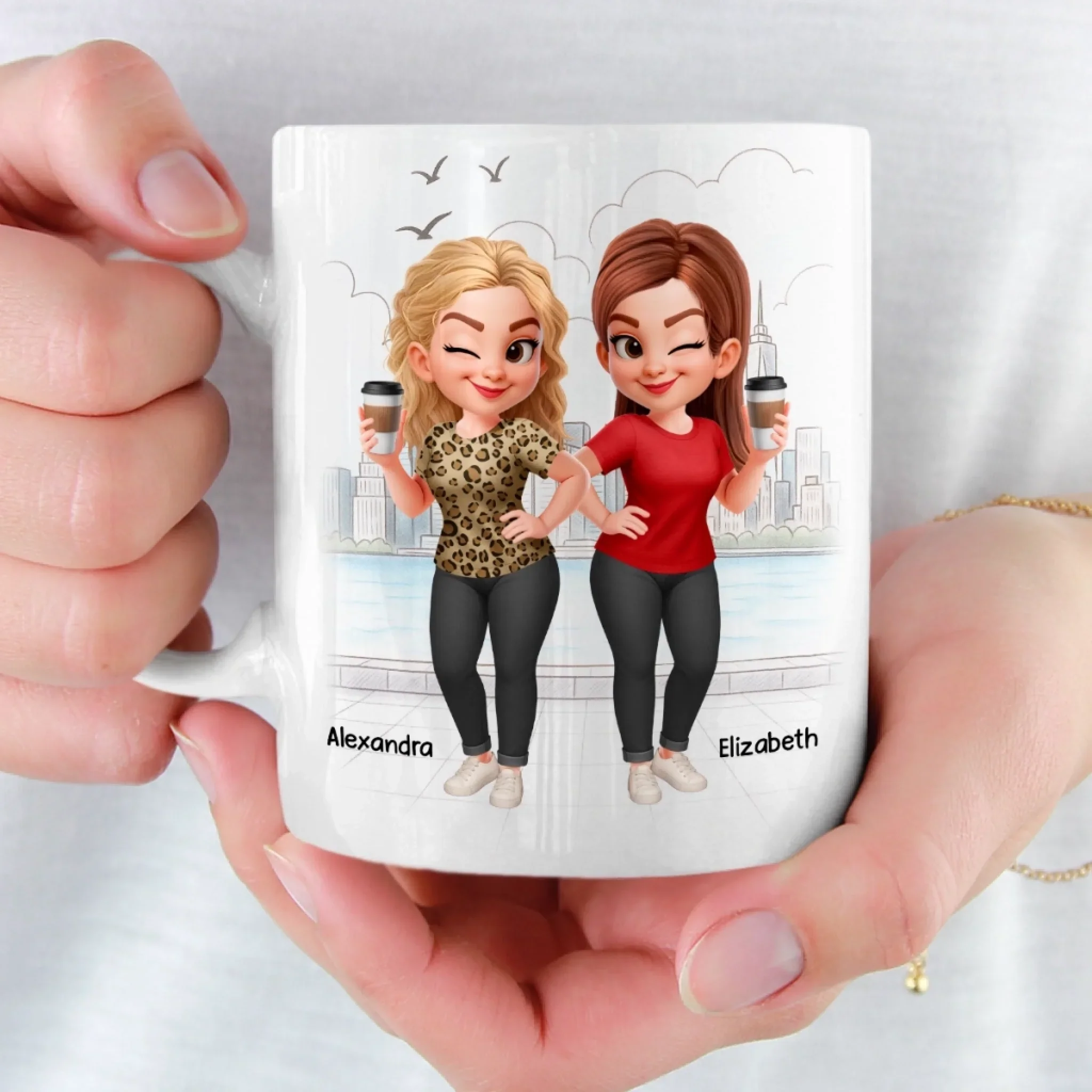 Custom Mug - Personalized Best Friend Birthday Gifts For Women, Besties, Sisters, BFF - You Make My Heart Smile - Image 5