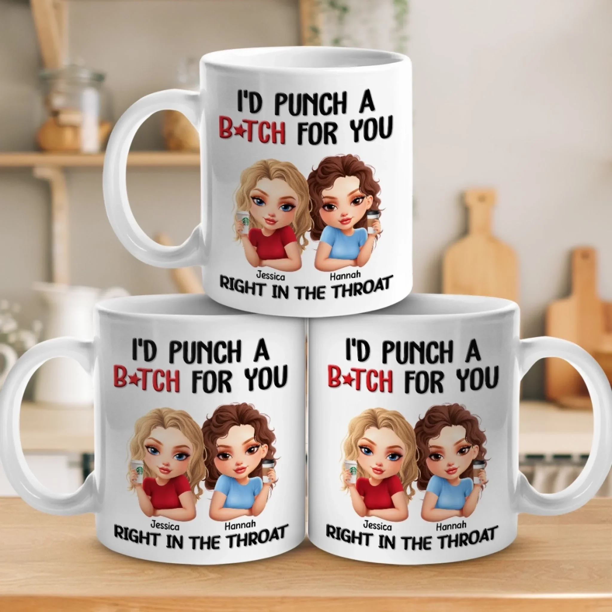 Custom Mug - Personalized Best Friend Birthday Gifts For Women - Besties With Attitude - Image 4