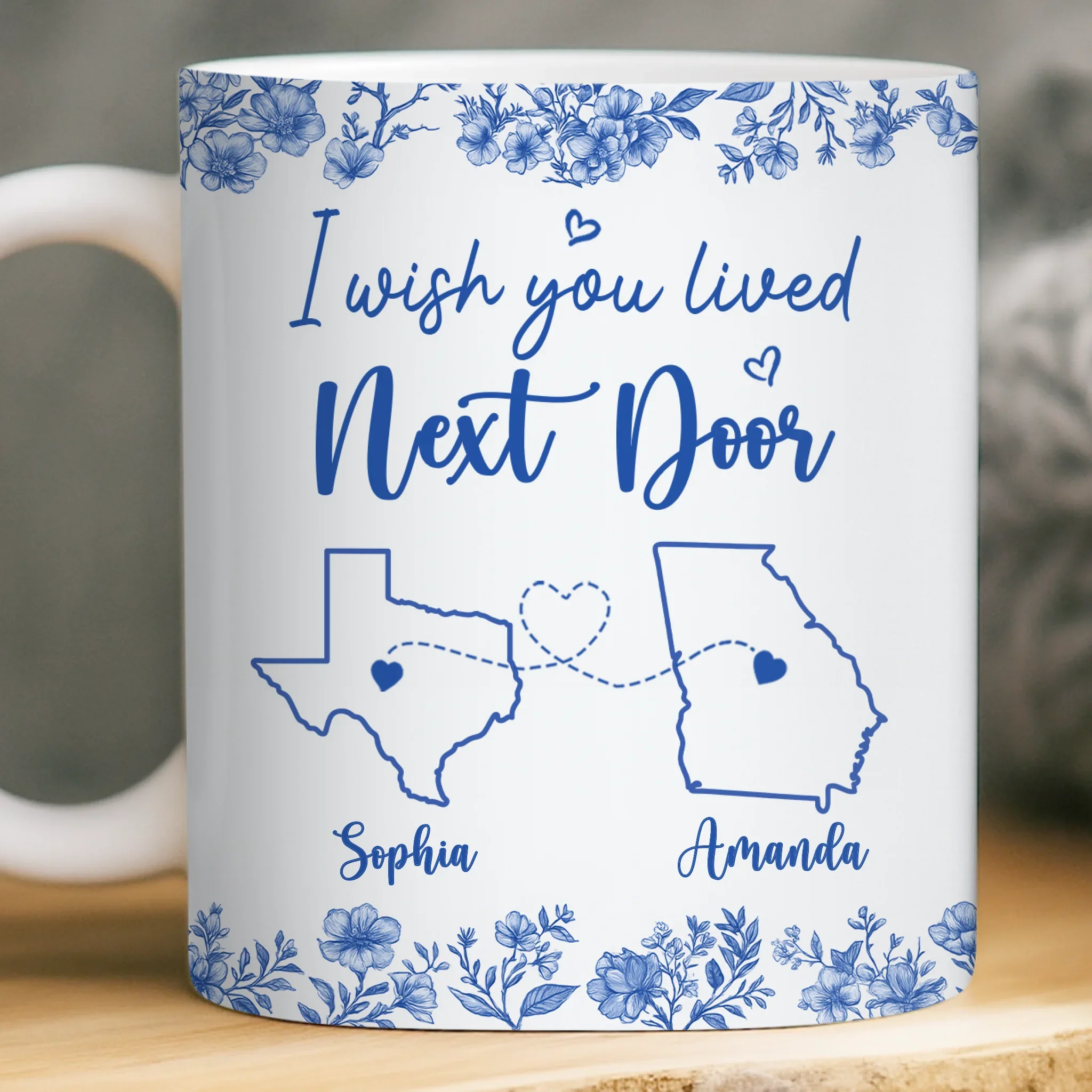 Custom Mug - Personalized Best Friend Birthday Gifts For Women - Distance Means So Little To The Heart - Image 2