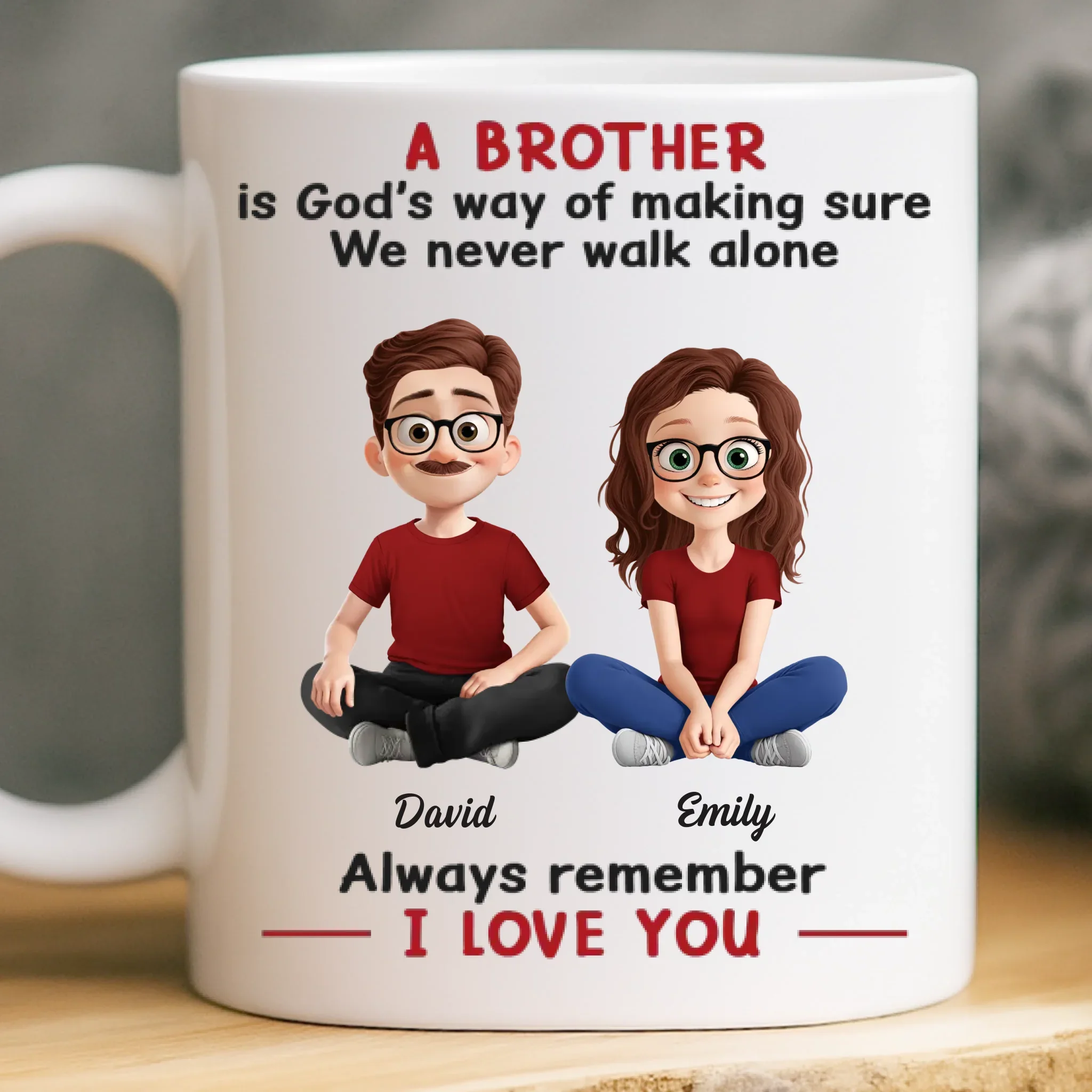 Custom Mug - Personalized Birthday Gifts For Brother, Sister - Our Family Our Joy - Image 2